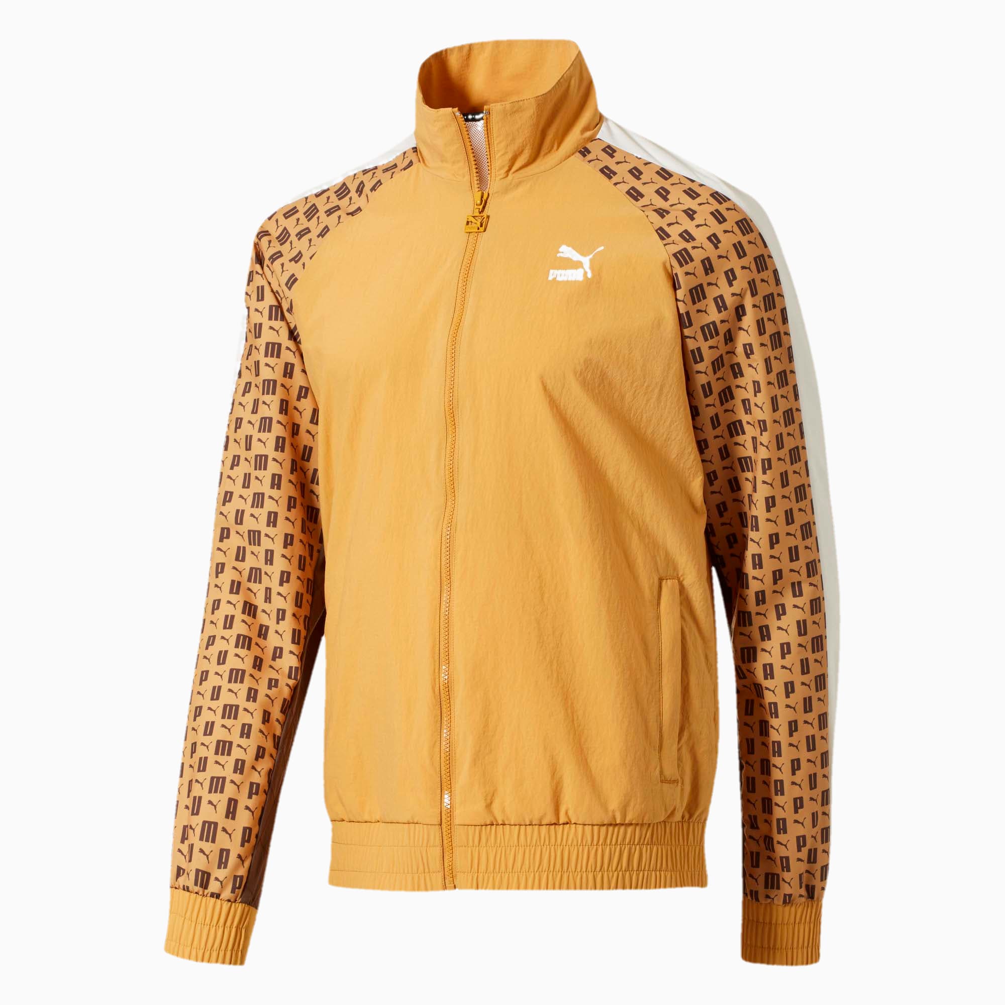 puma t7 track jacket yellow