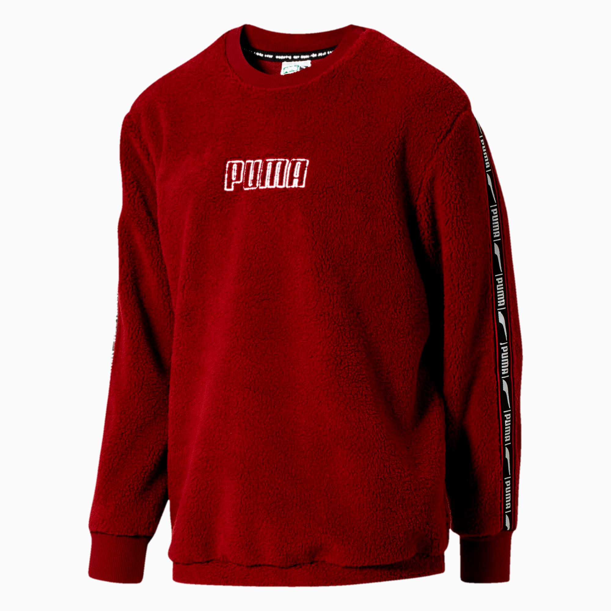 puma check sherpa hoodie