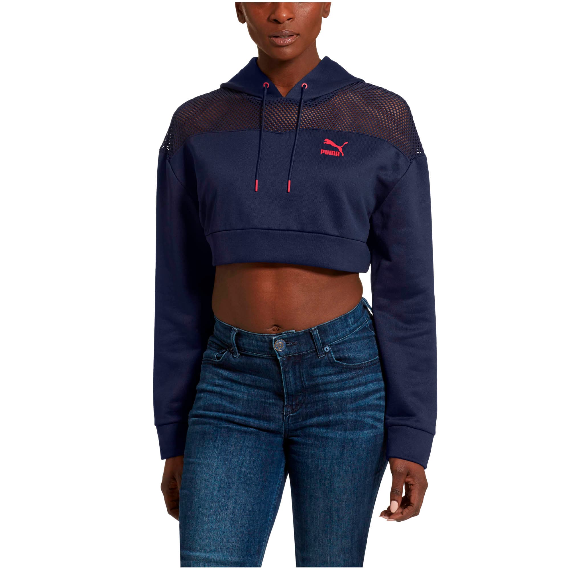 Puma women's best sale cropped hoodie