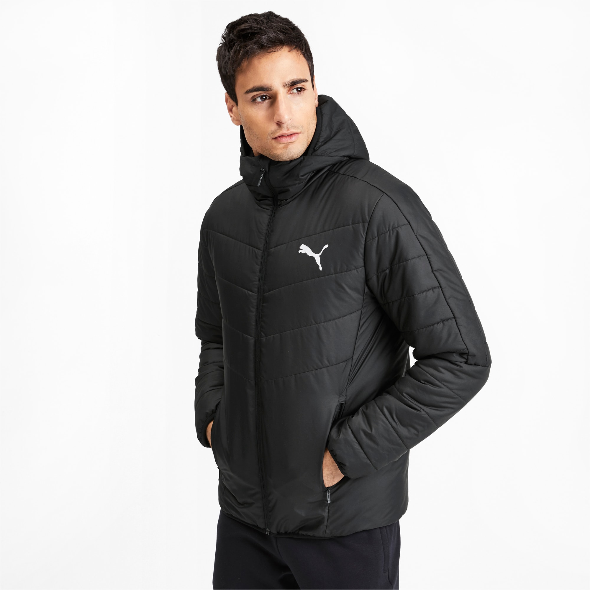 puma padded jacket black