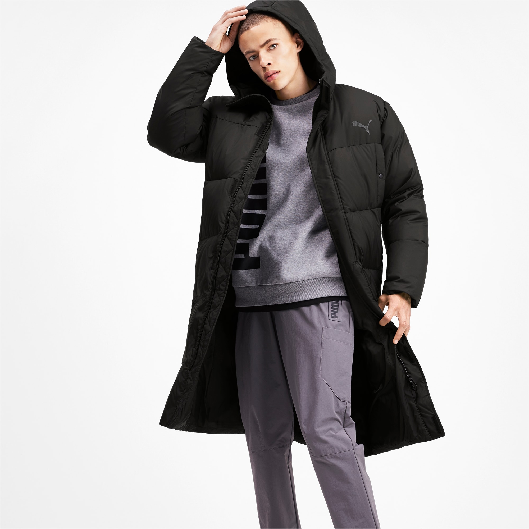 Long Oversized Herren Mantel Mit Kapuze Puma Winterjacken Puma Deutschland