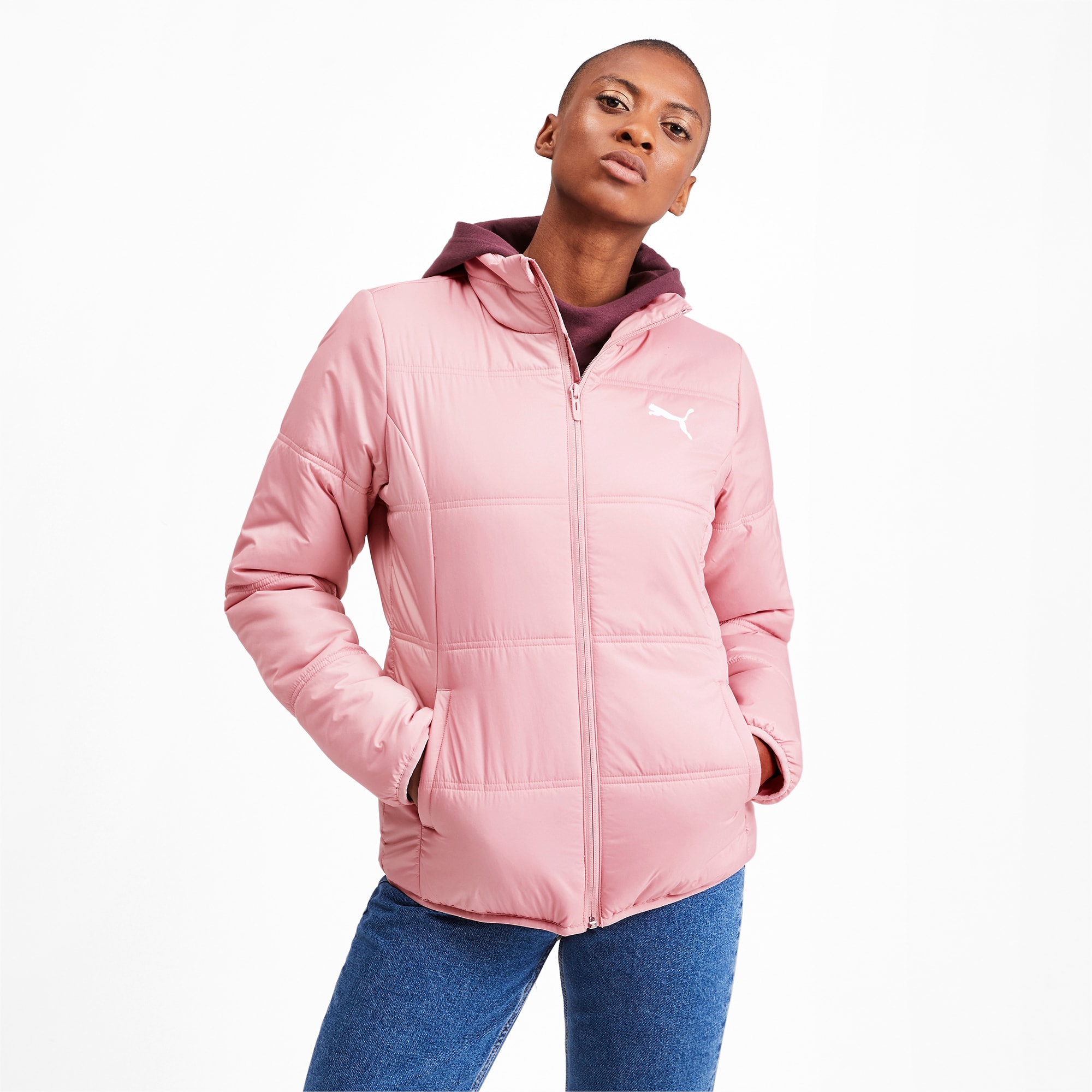 Puma jacket pink discount
