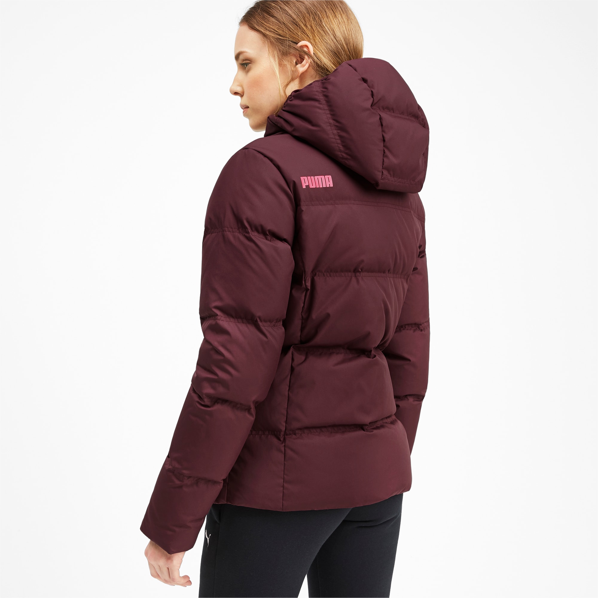 puma essential 400 down hooded jacket