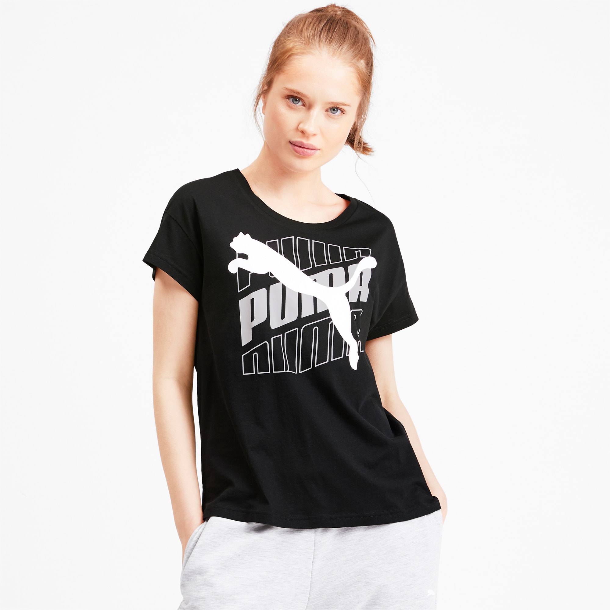 puma black t shirts for womens