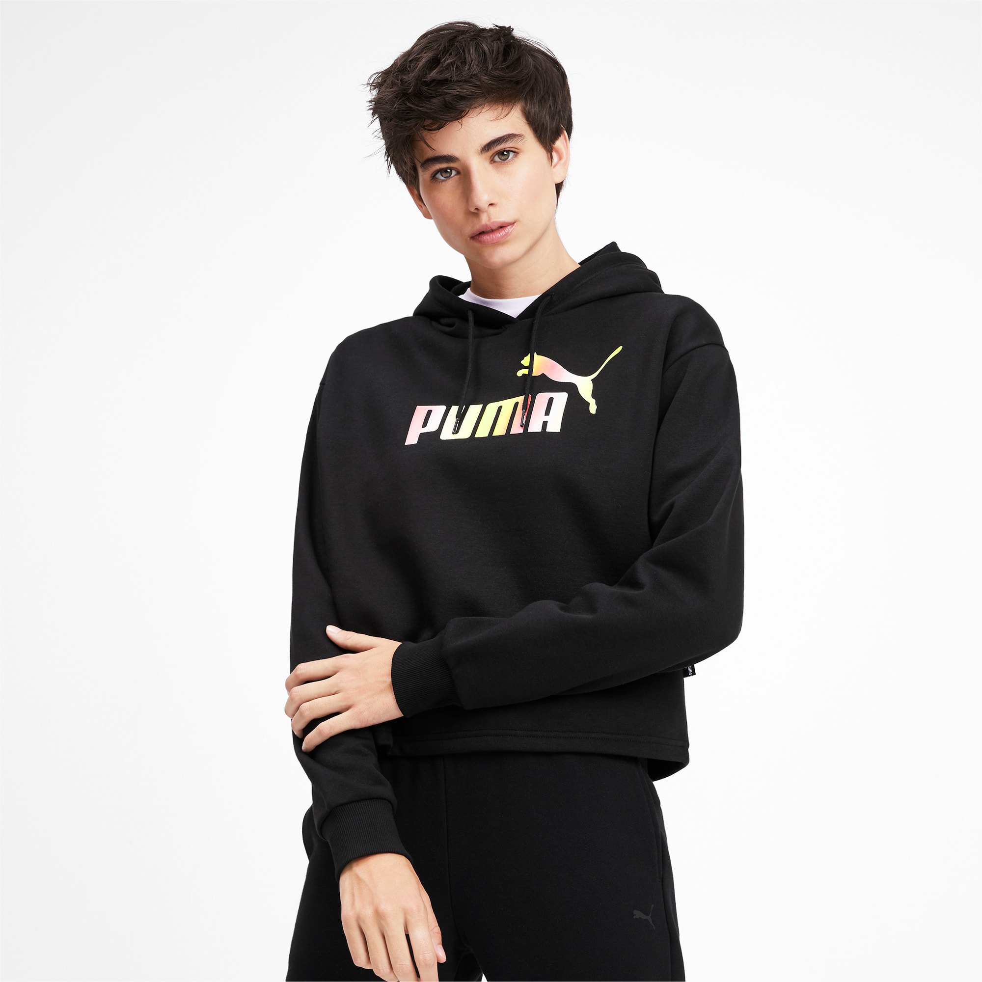 puma women's cropped hoodie