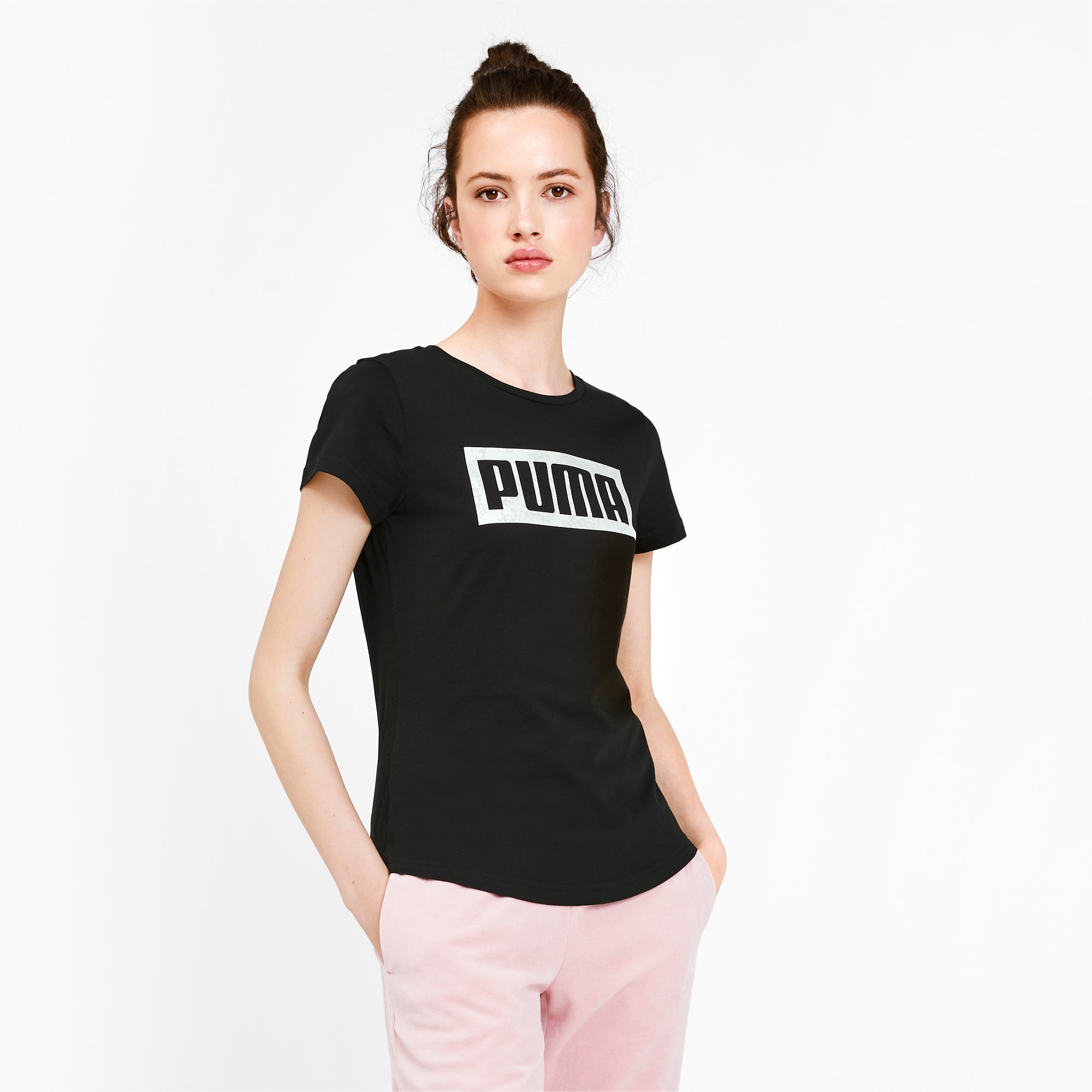 Camiseta Graphic Logo Para Mujer Puma Black Puma Shoes Puma Espana