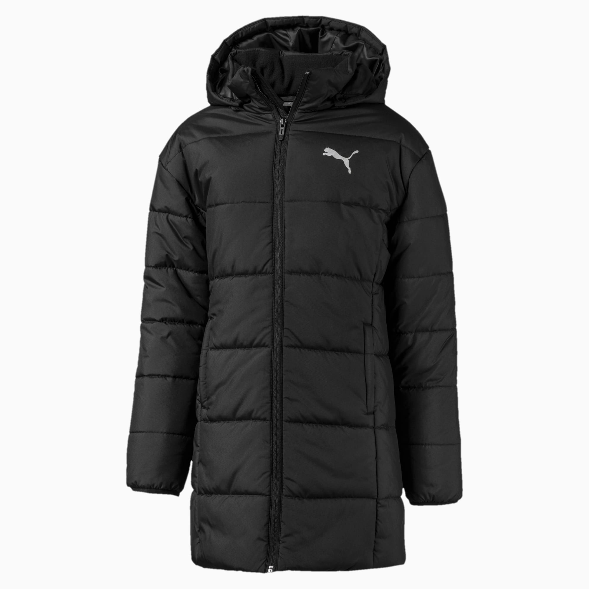 puma black polyester quilted jacket