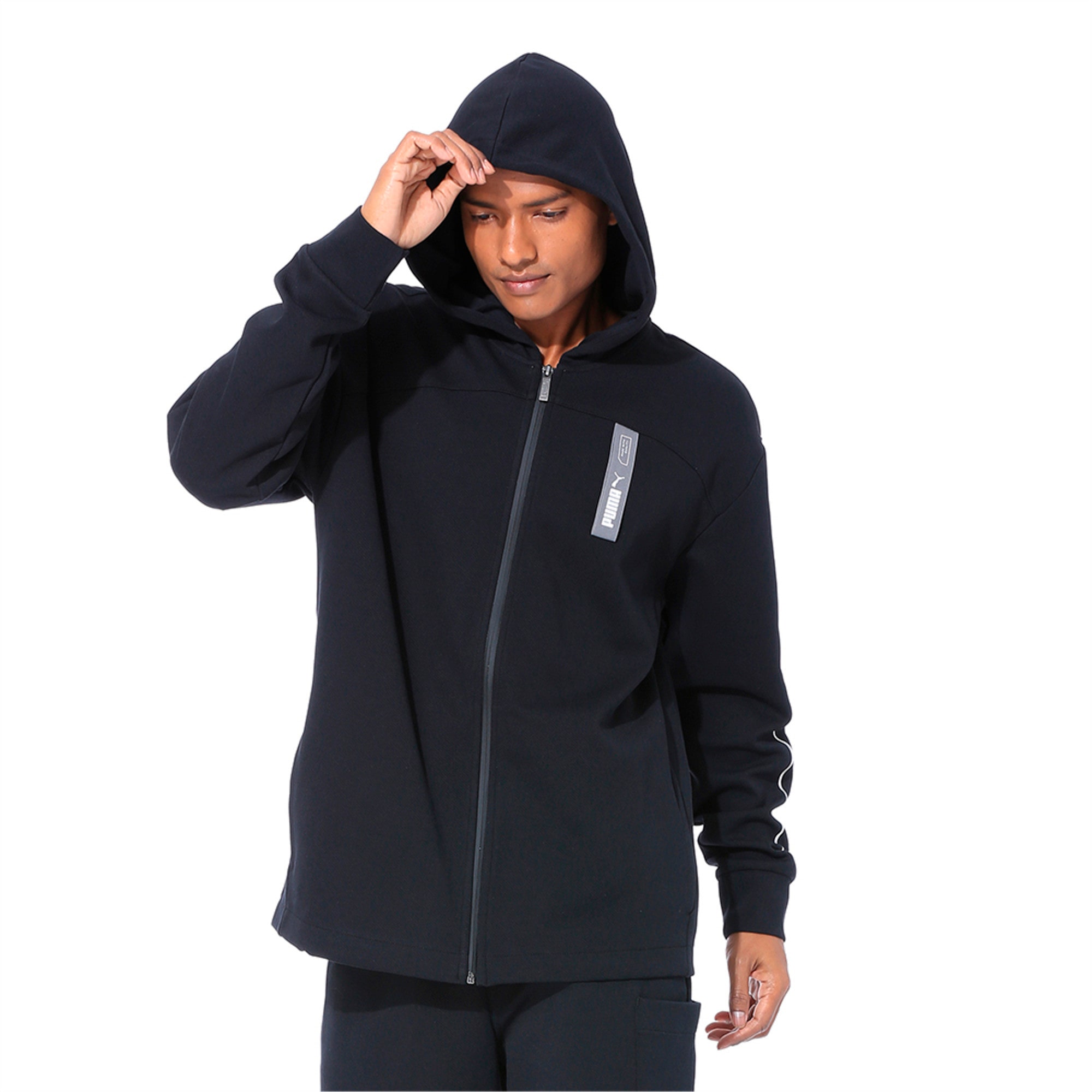 mens black puma hoodie