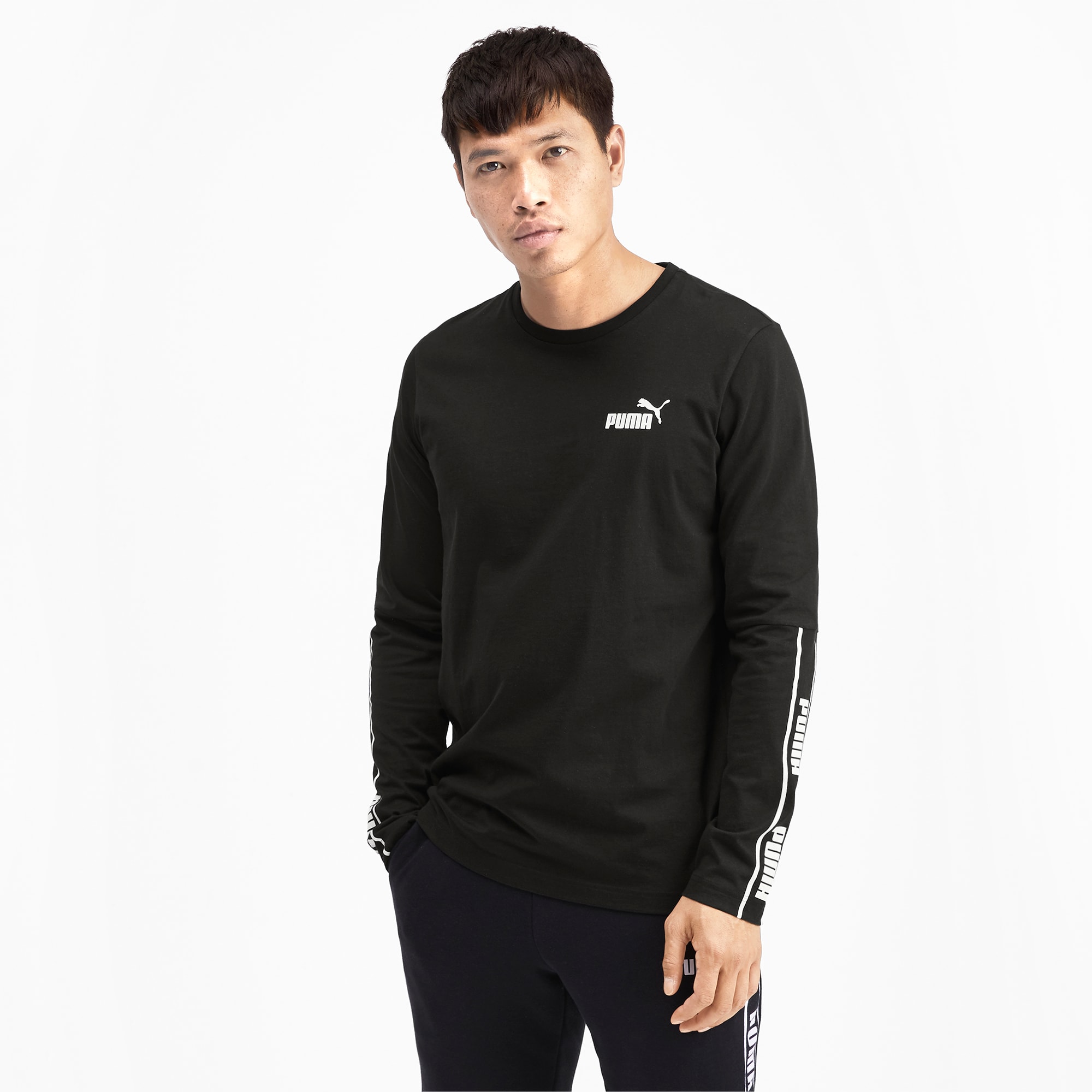 Puma Mesh Long Sleeve T-Shirt Black