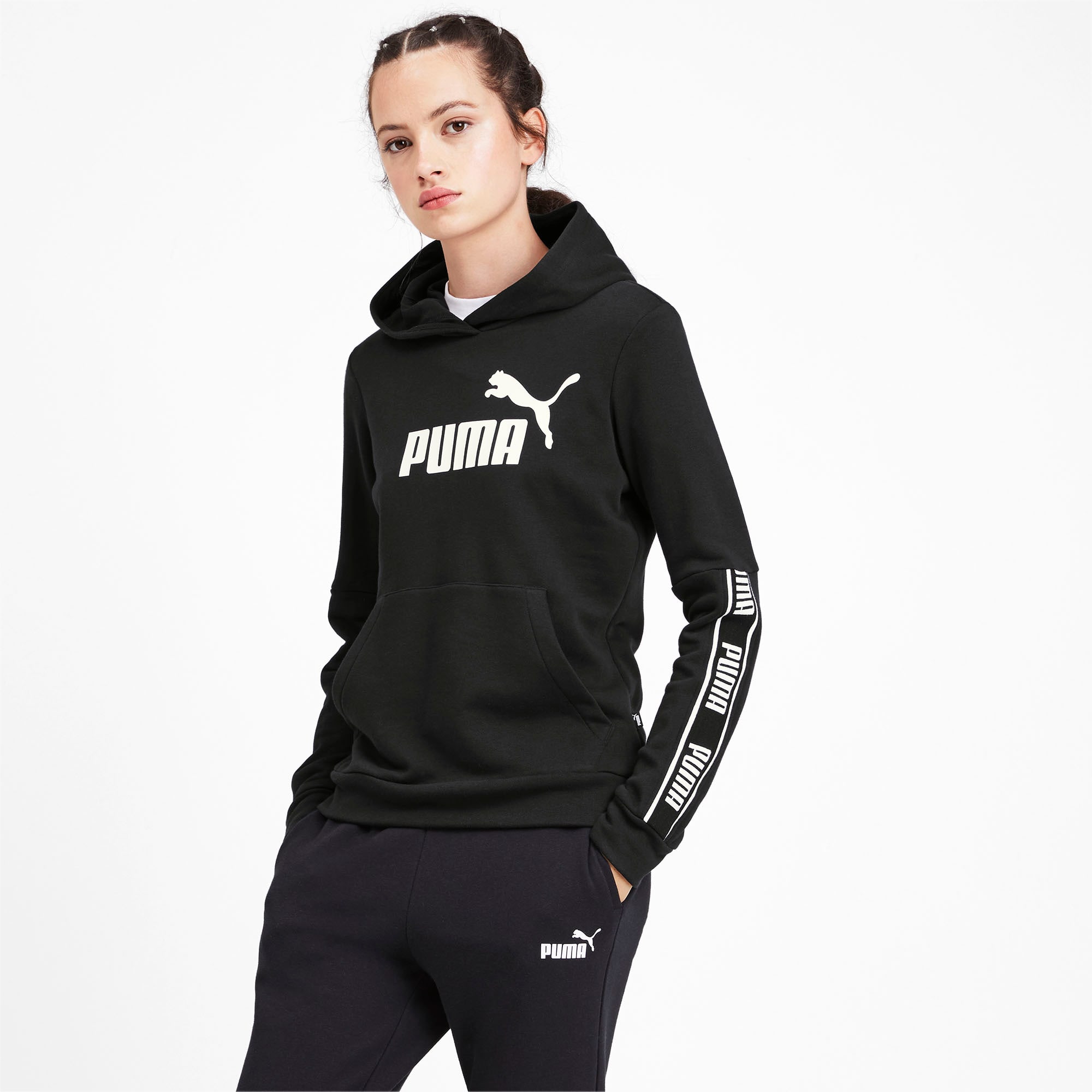 puma hoodie womens black