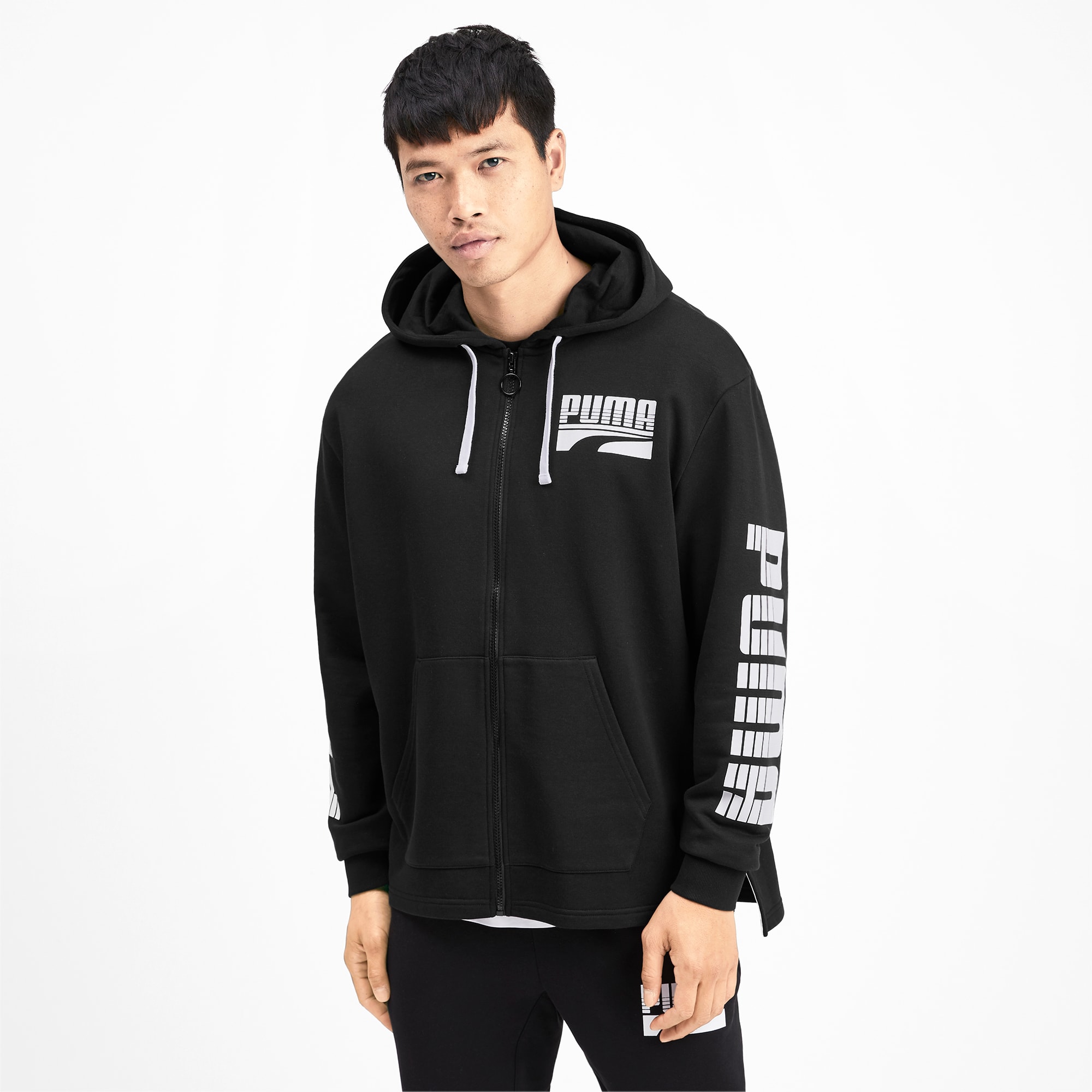 mens black puma hoodie