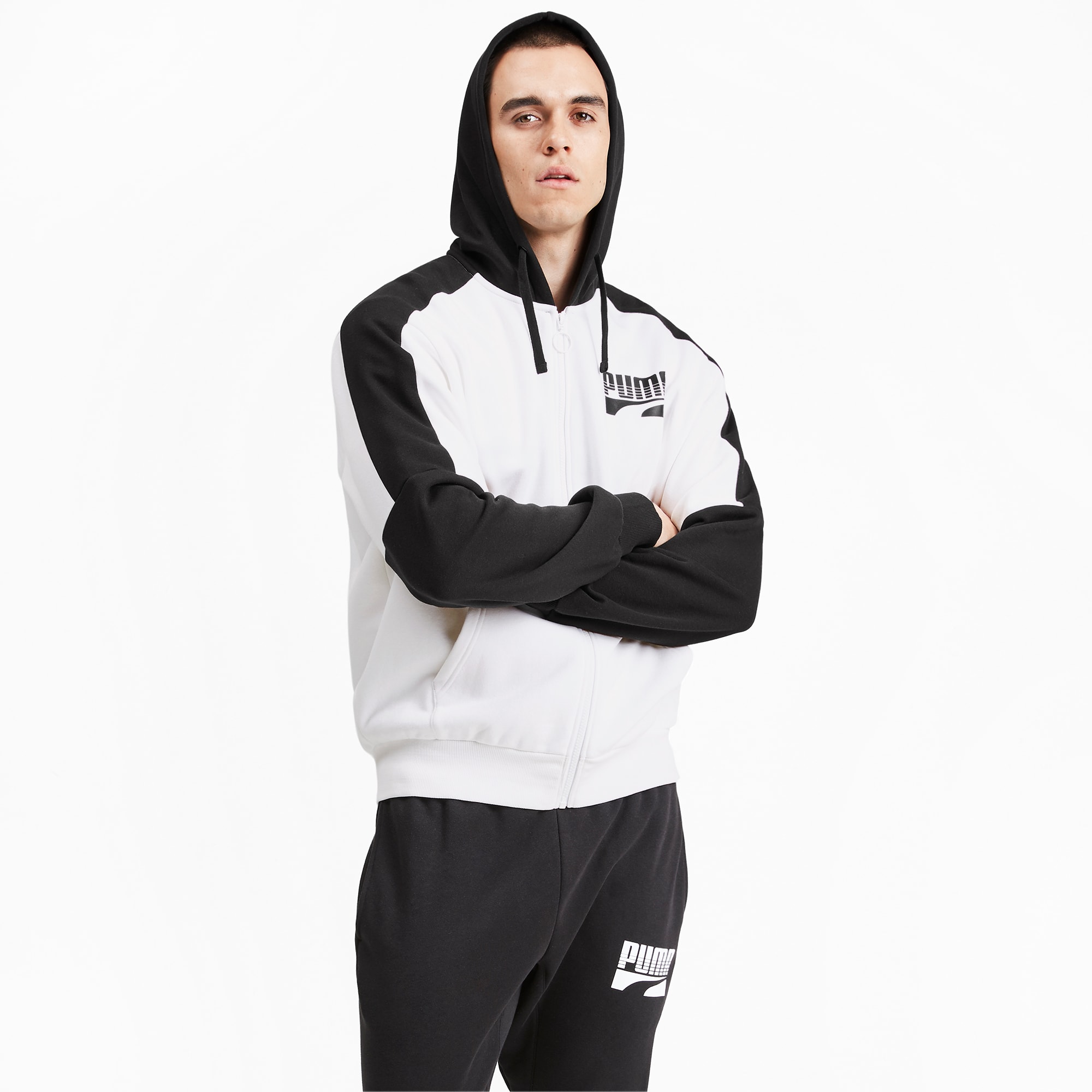 puma rebel block hoodie