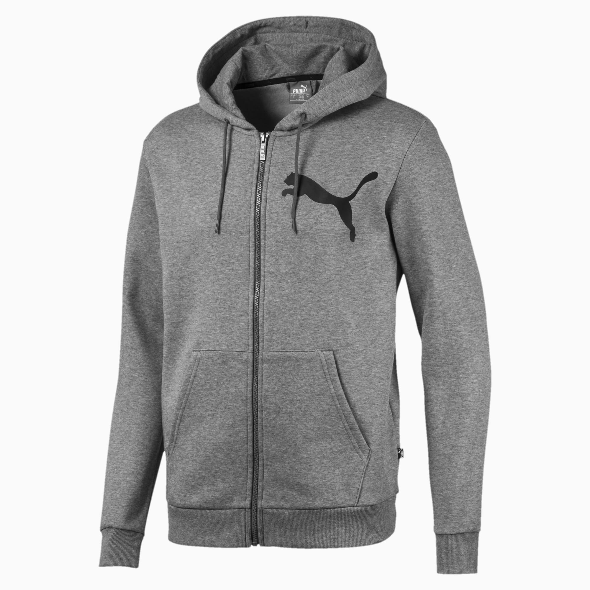 mens puma hoodie grey