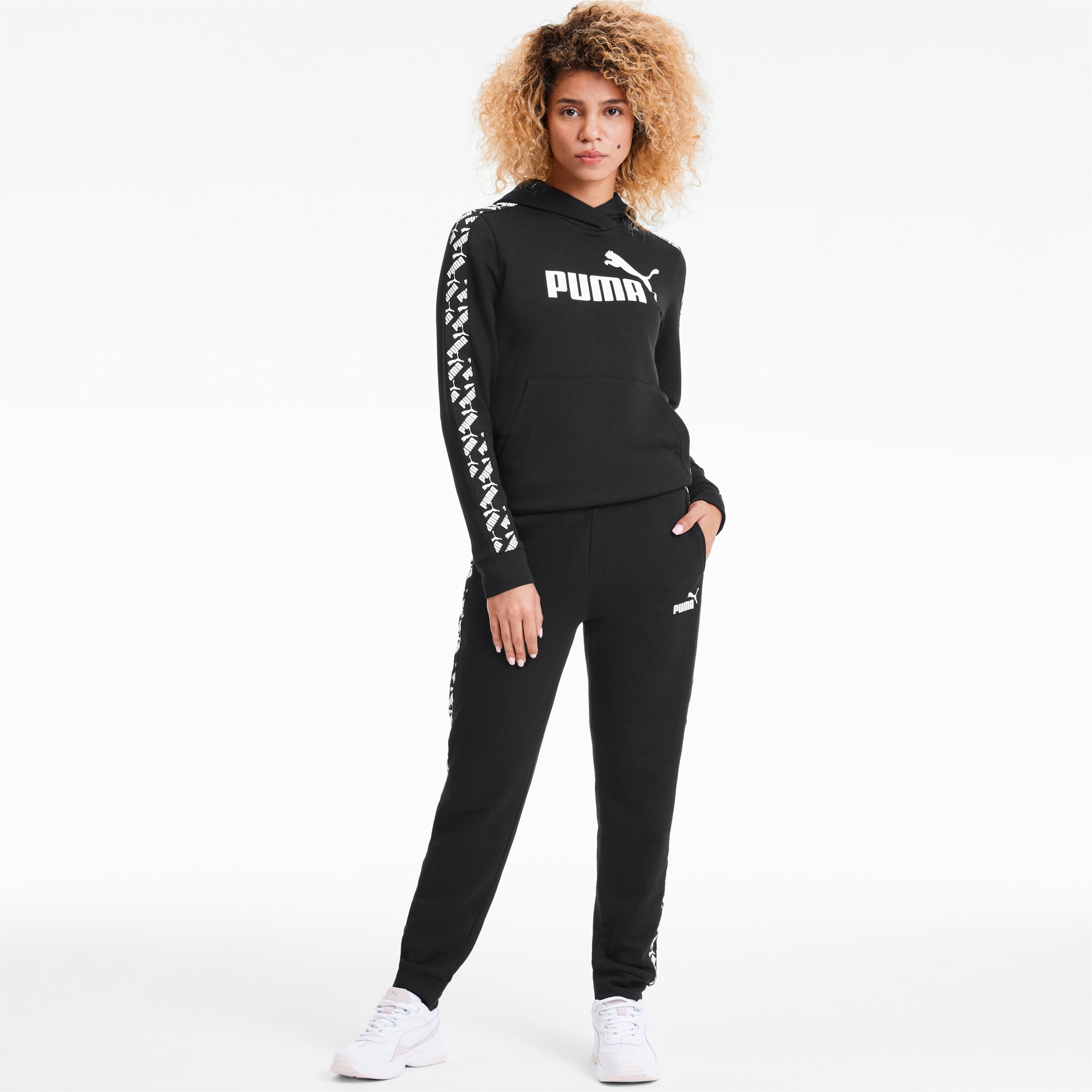 Buy Puma Black Printed Mid Rise Track Pants for Women's Online