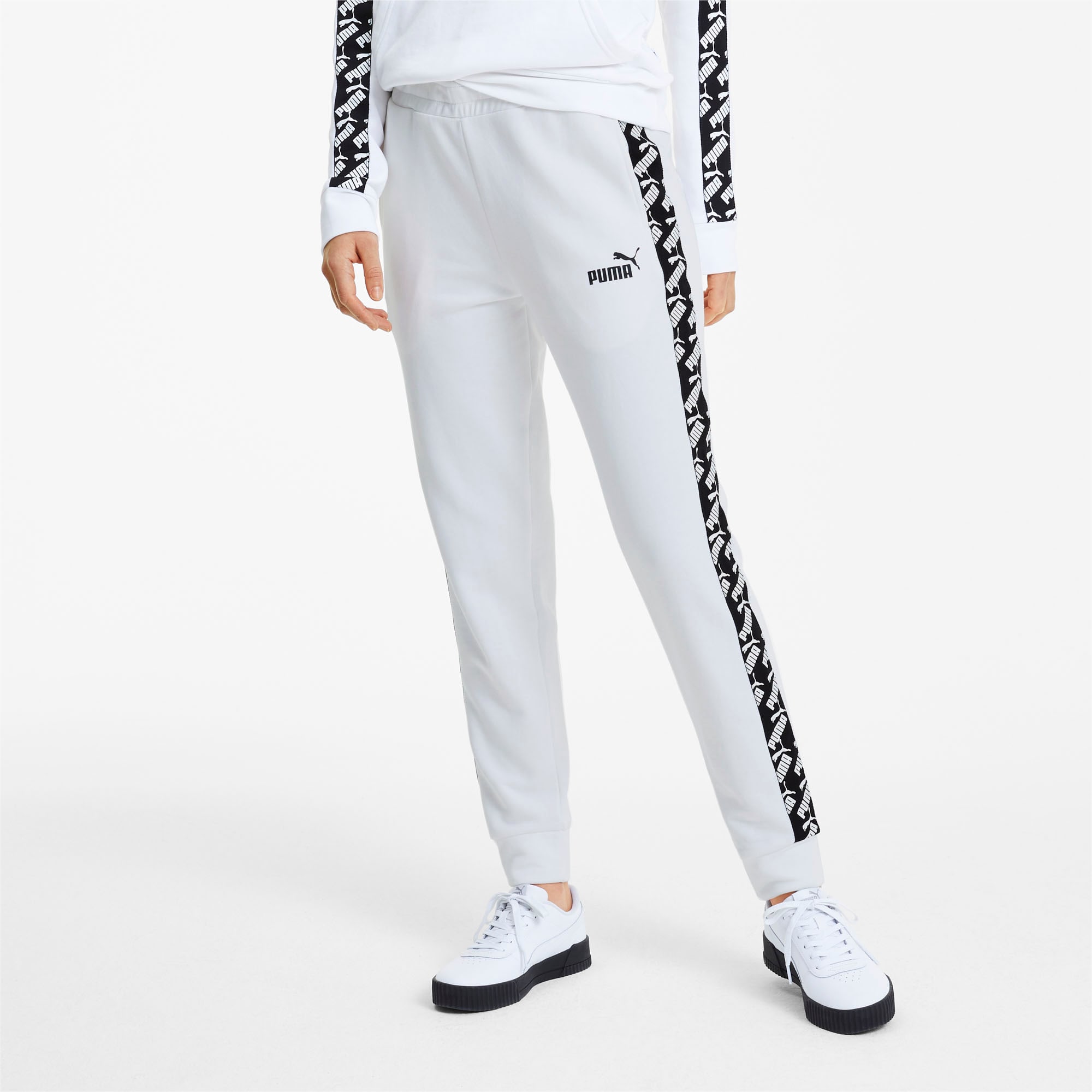 black and white puma pants