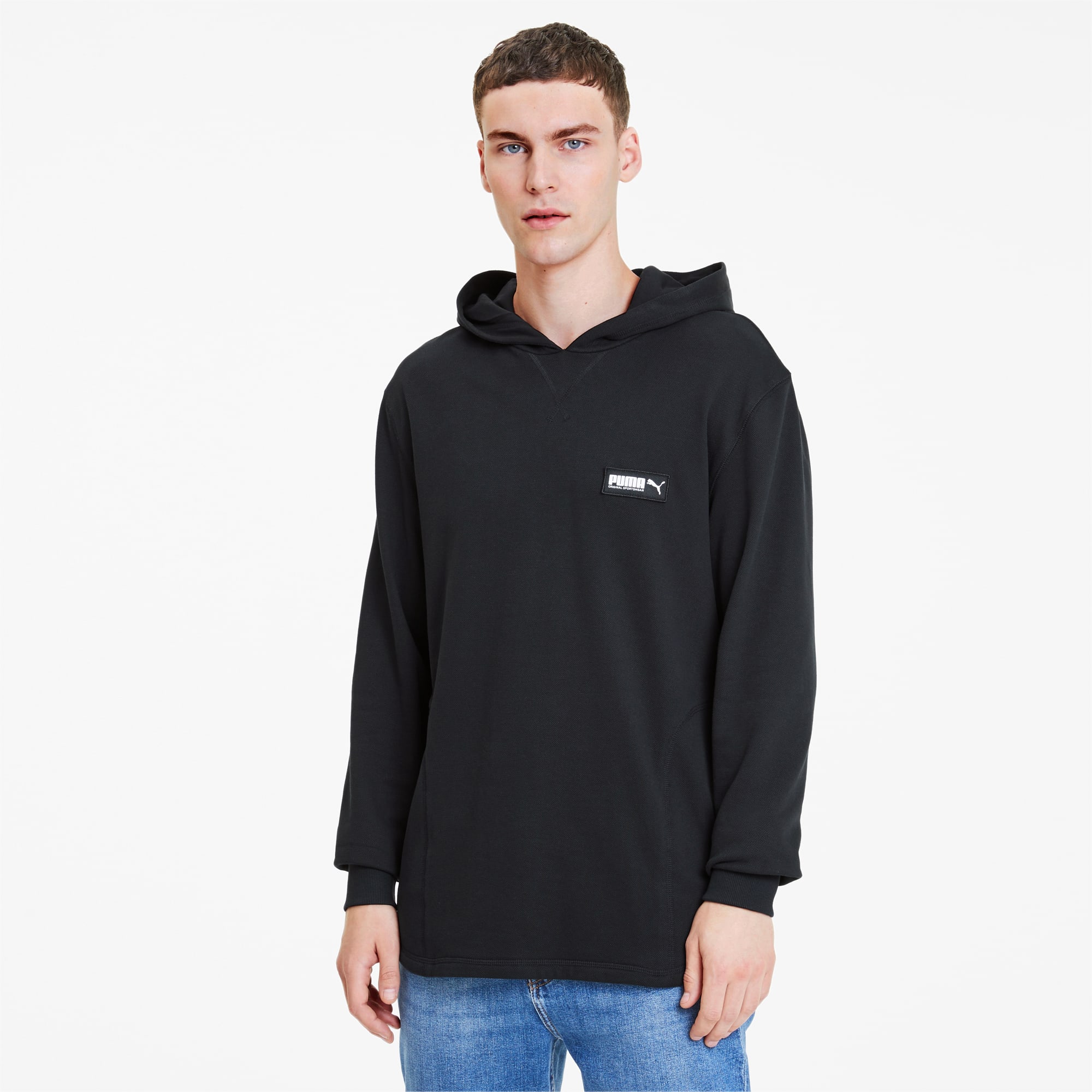 mens black puma hoodie