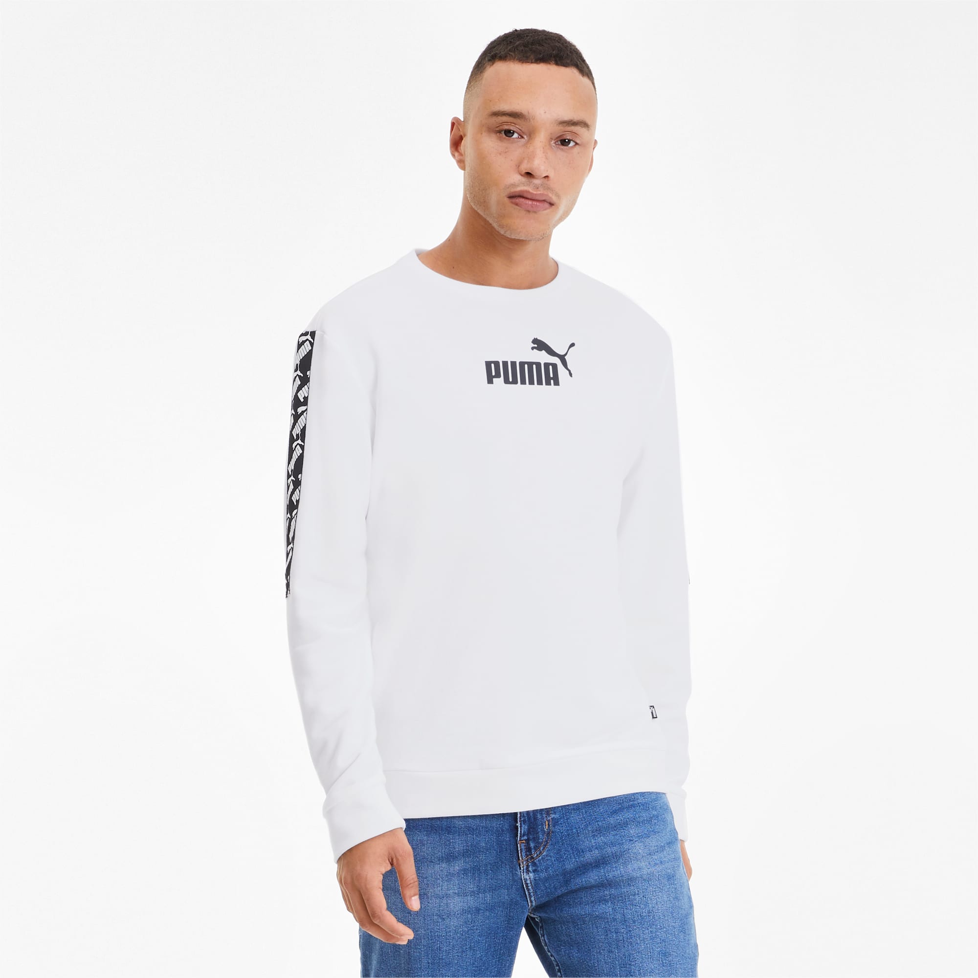 white puma sweater