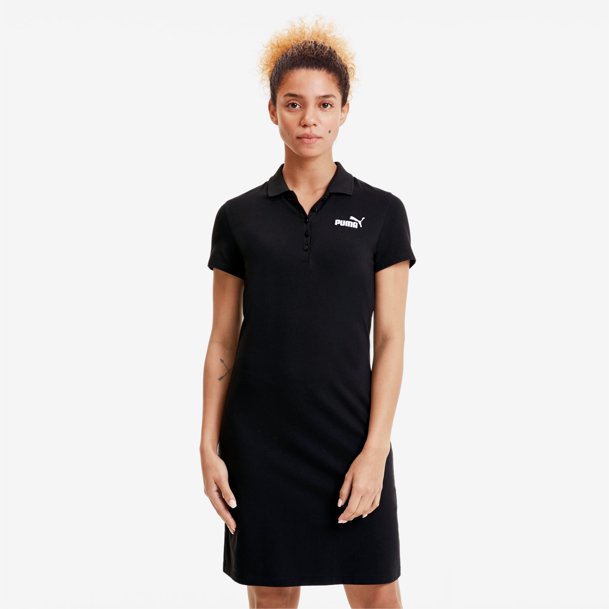 black polo dress women's