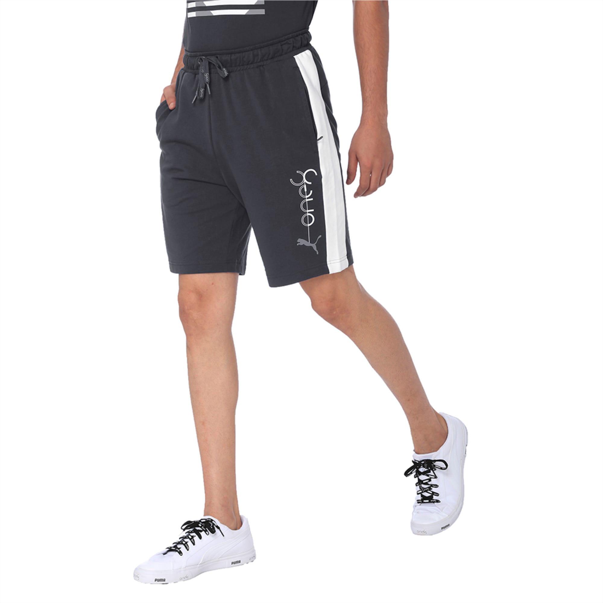grey armani shorts