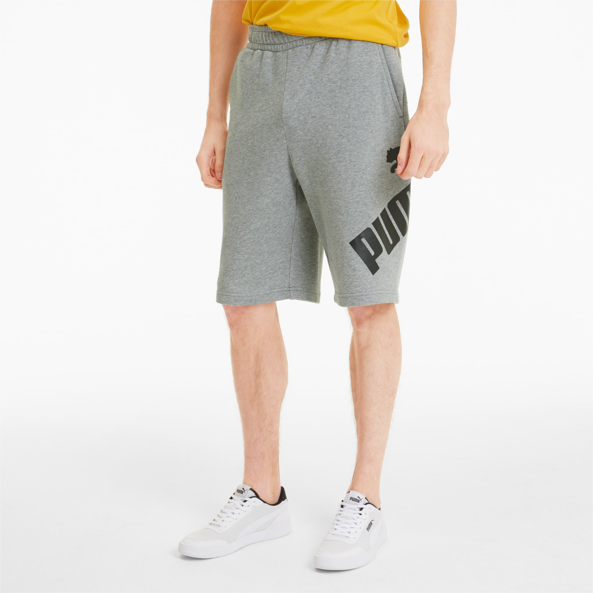 gray puma shorts