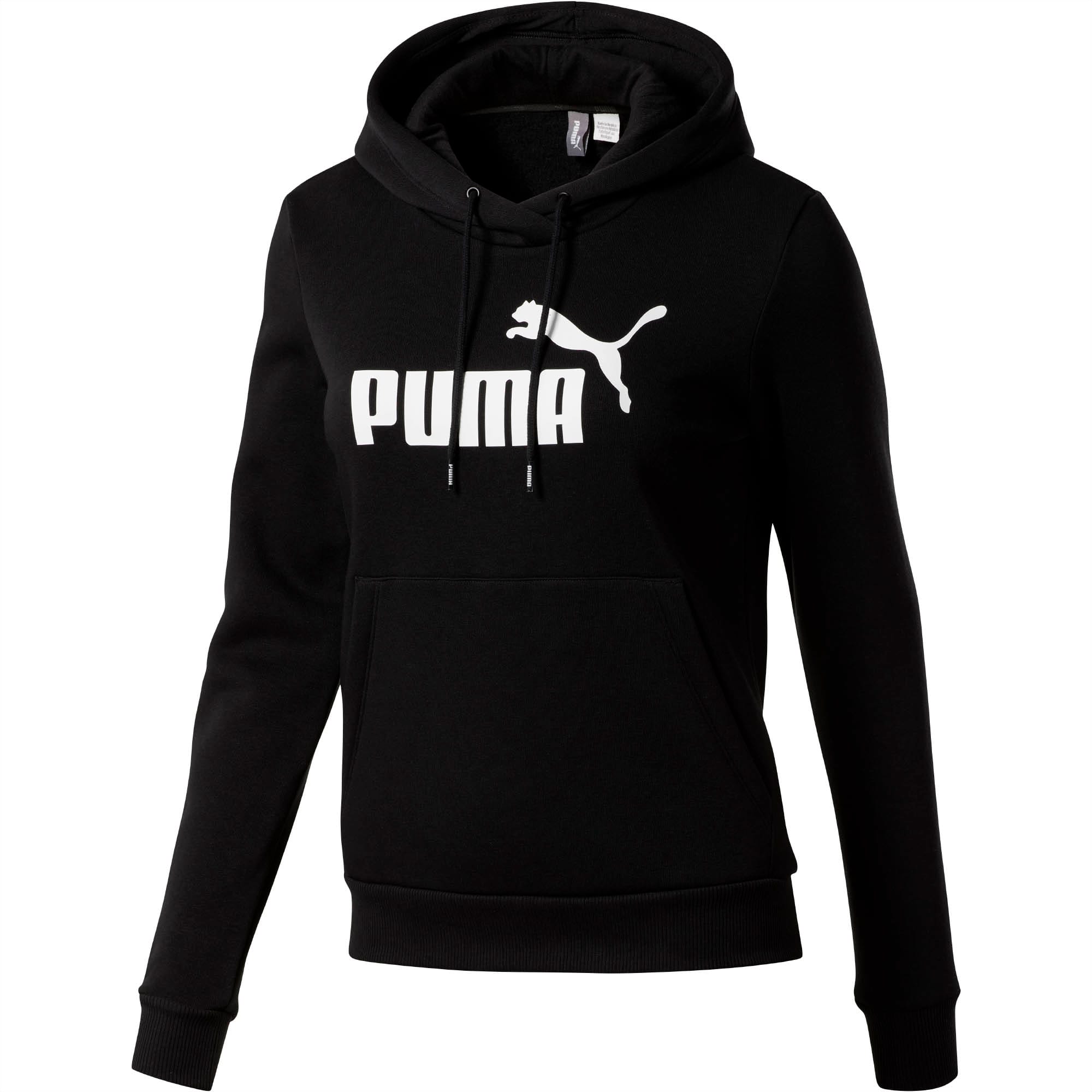 puma logo hooded sweat fleece