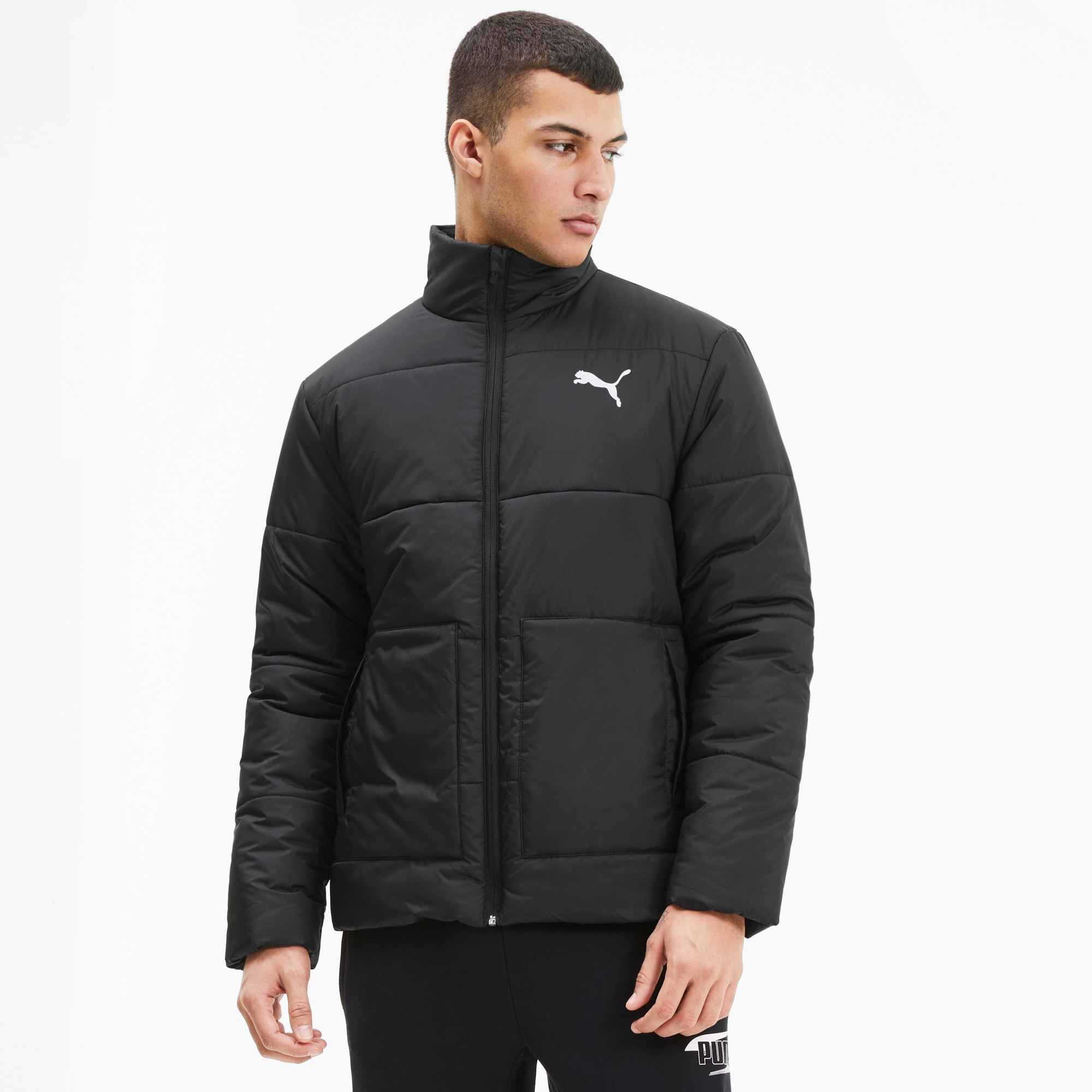 puma black padded jacket