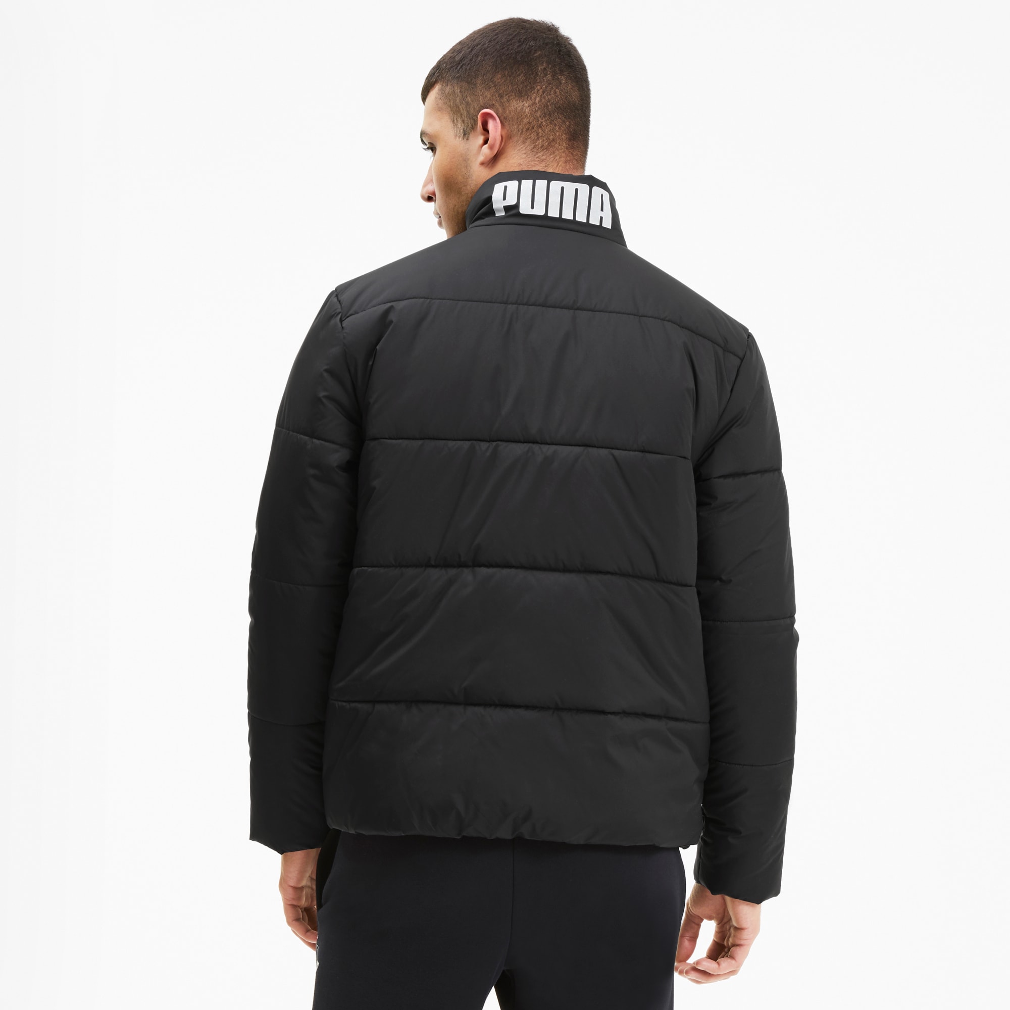 olive green quilted jacket mens
