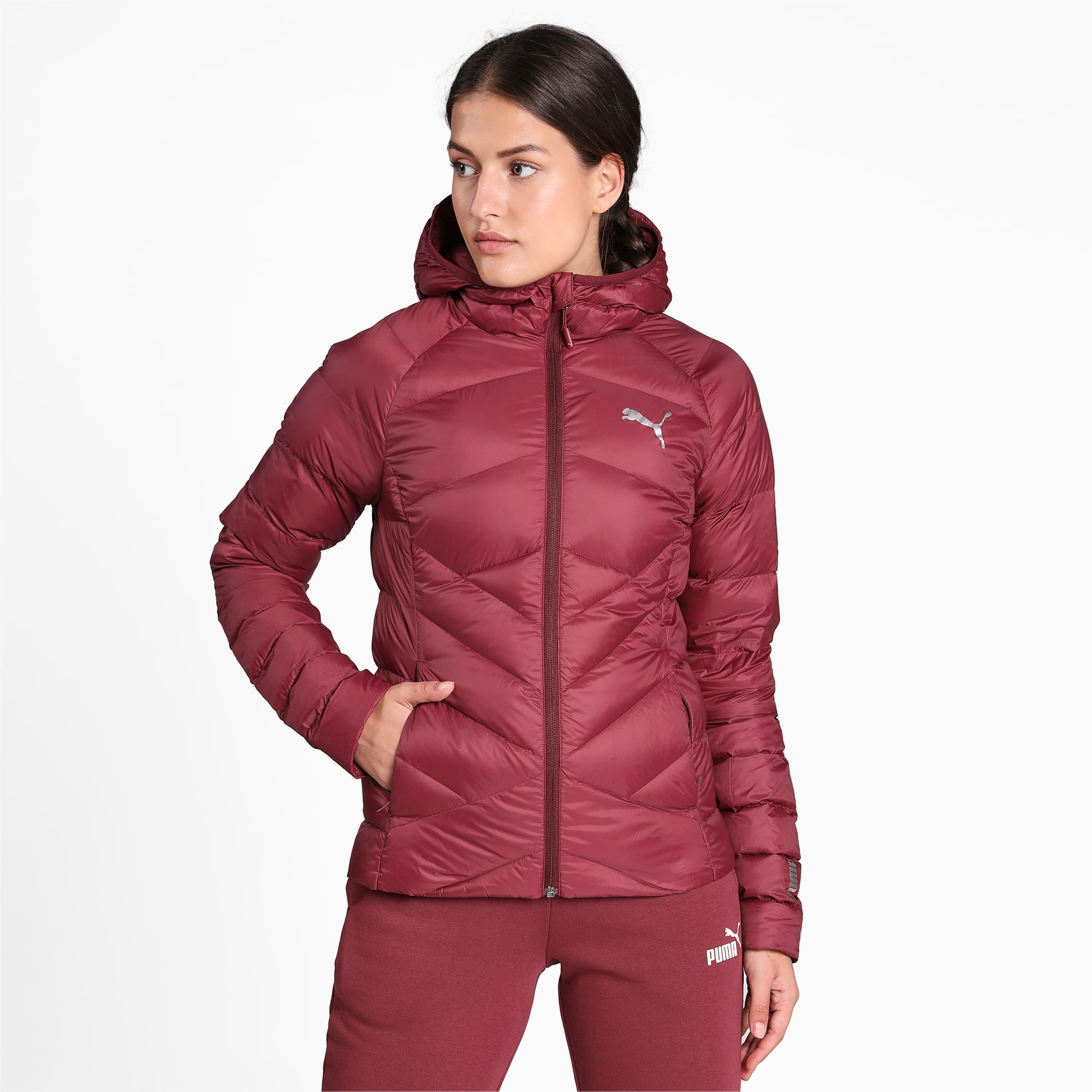 burgundy puma jacket