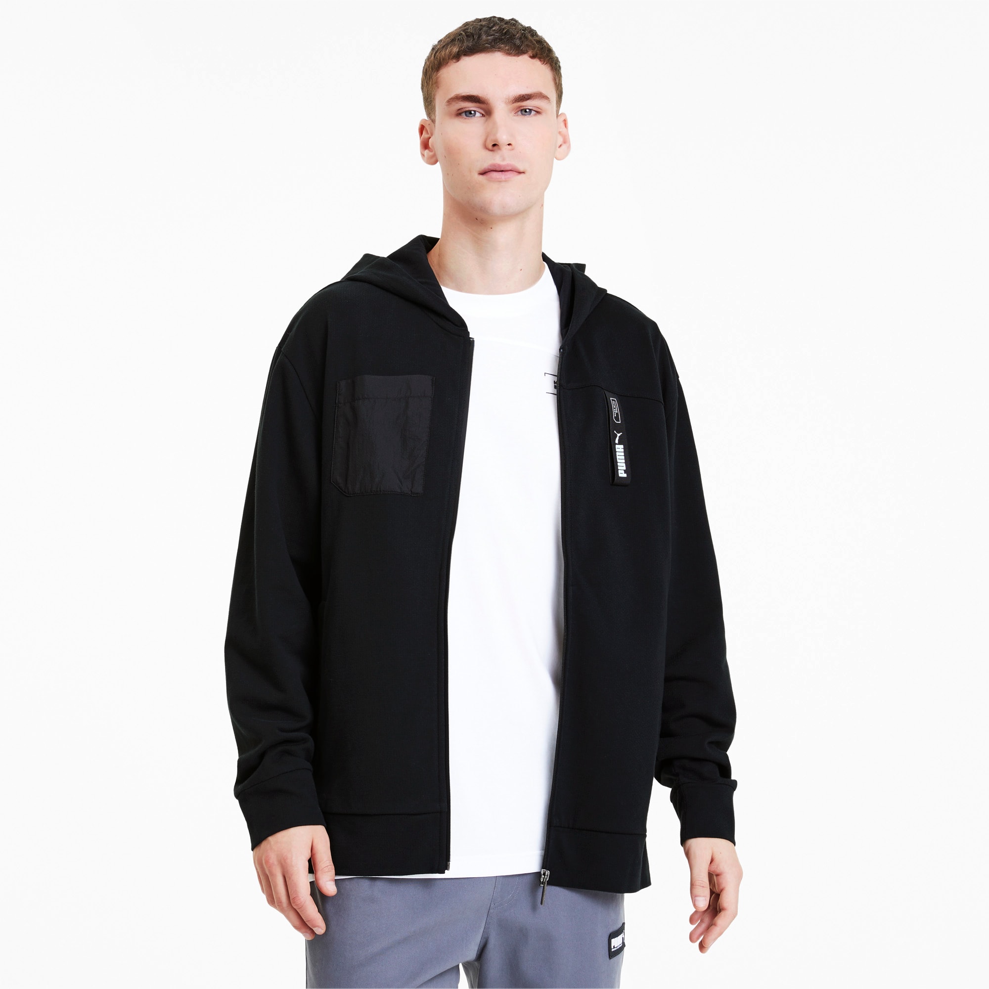 Puma mens hoodie full zip on sale