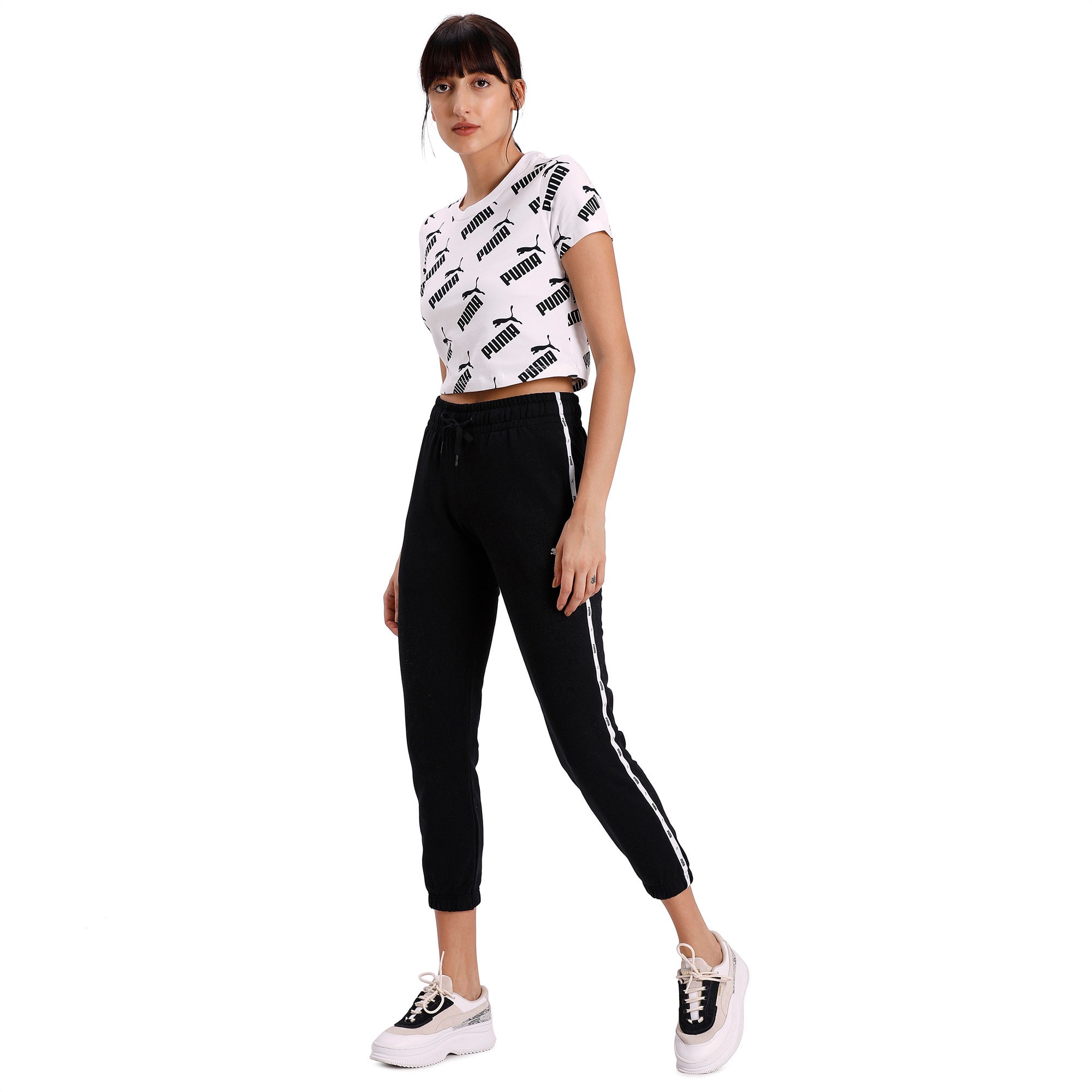 puma black joggers womens