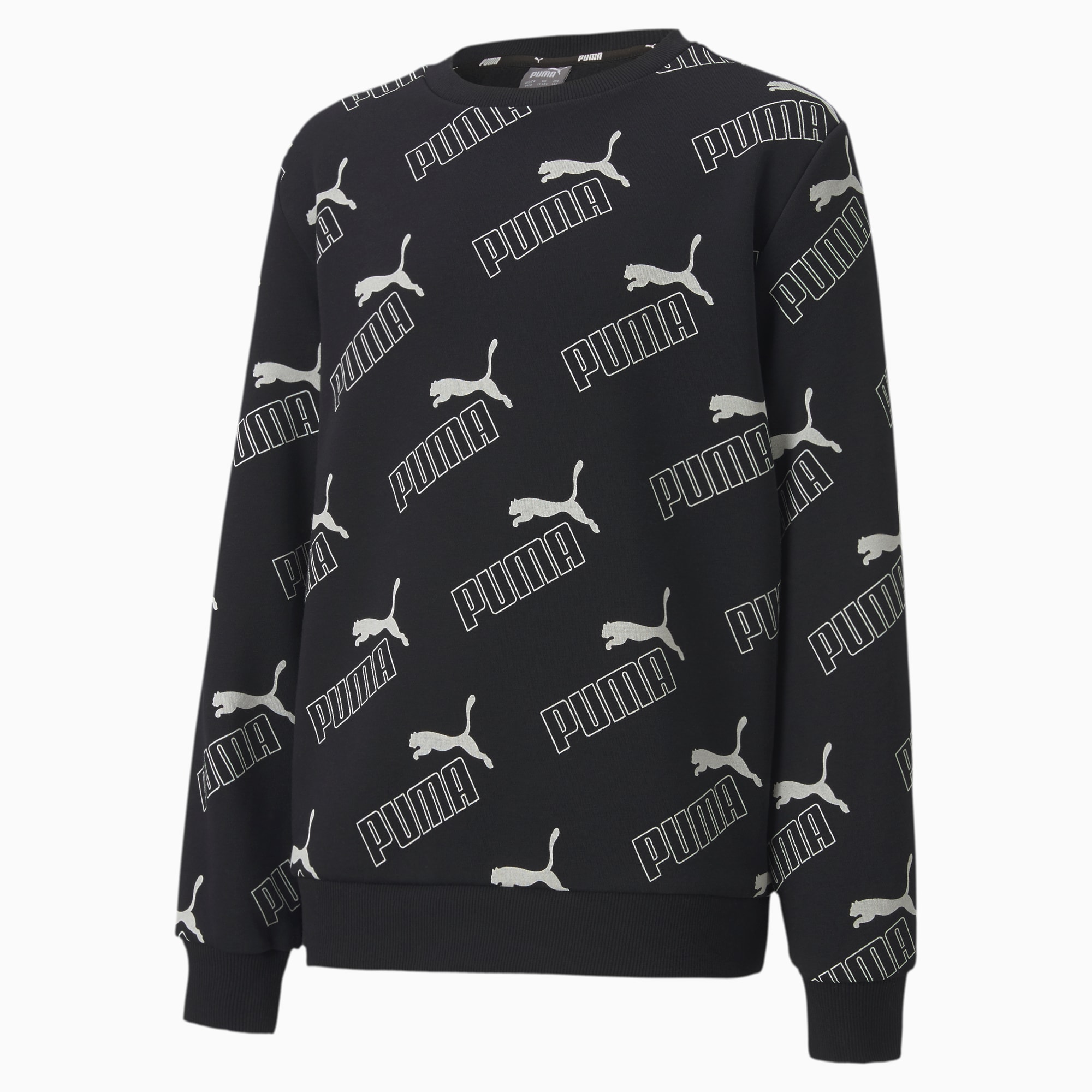 puma black and white sweater