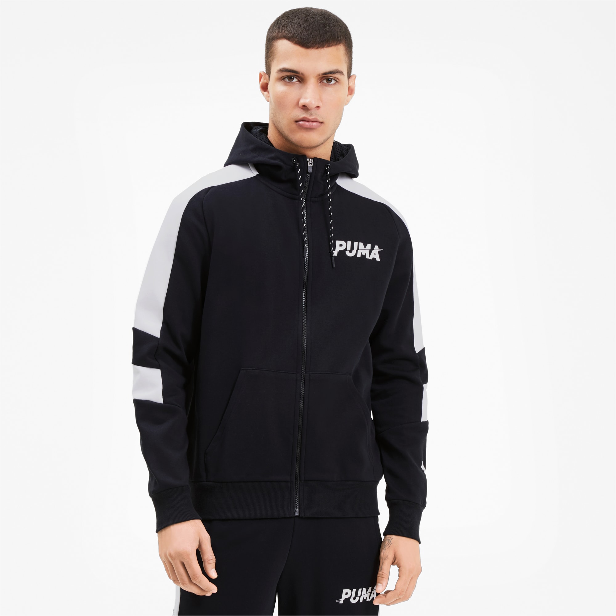 puma mens hoodie full zip