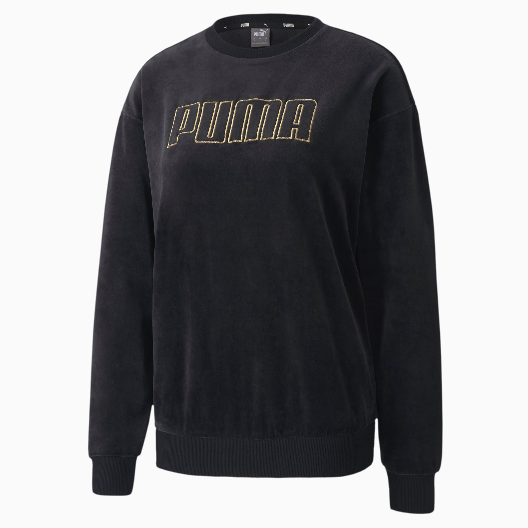 Black and gold puma sweatshirt shop