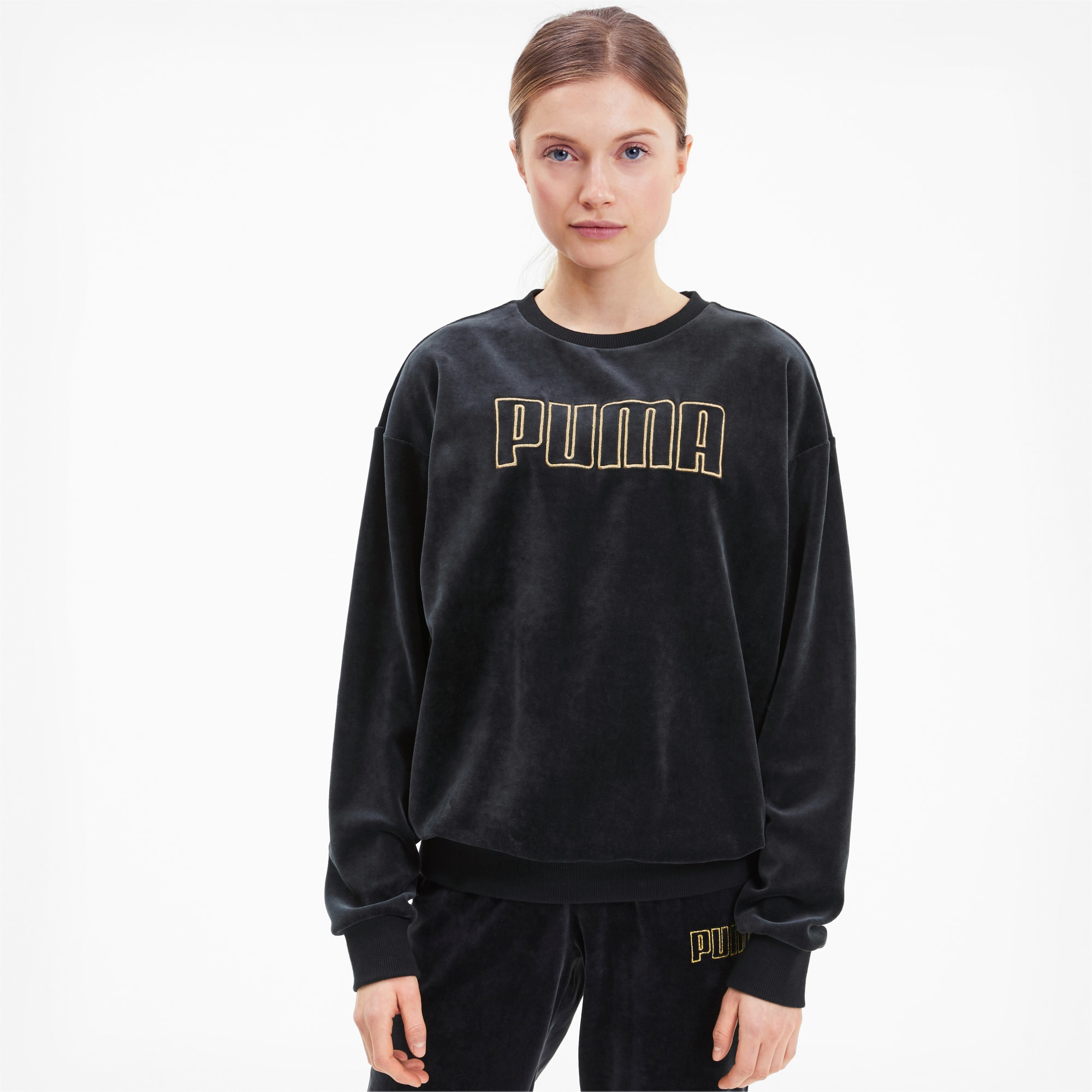 Velvet Crewneck Sweatshirt