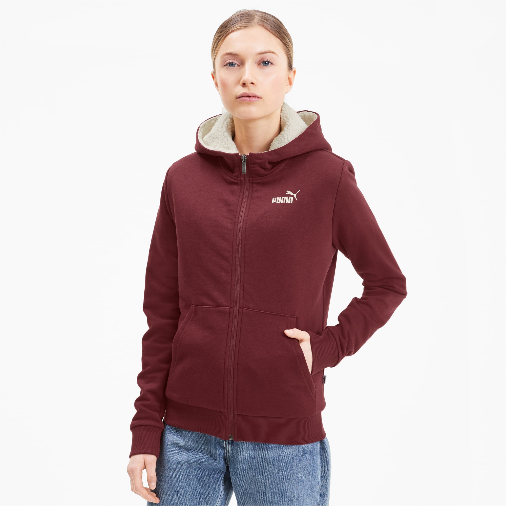 puma sherpa hoodie womens