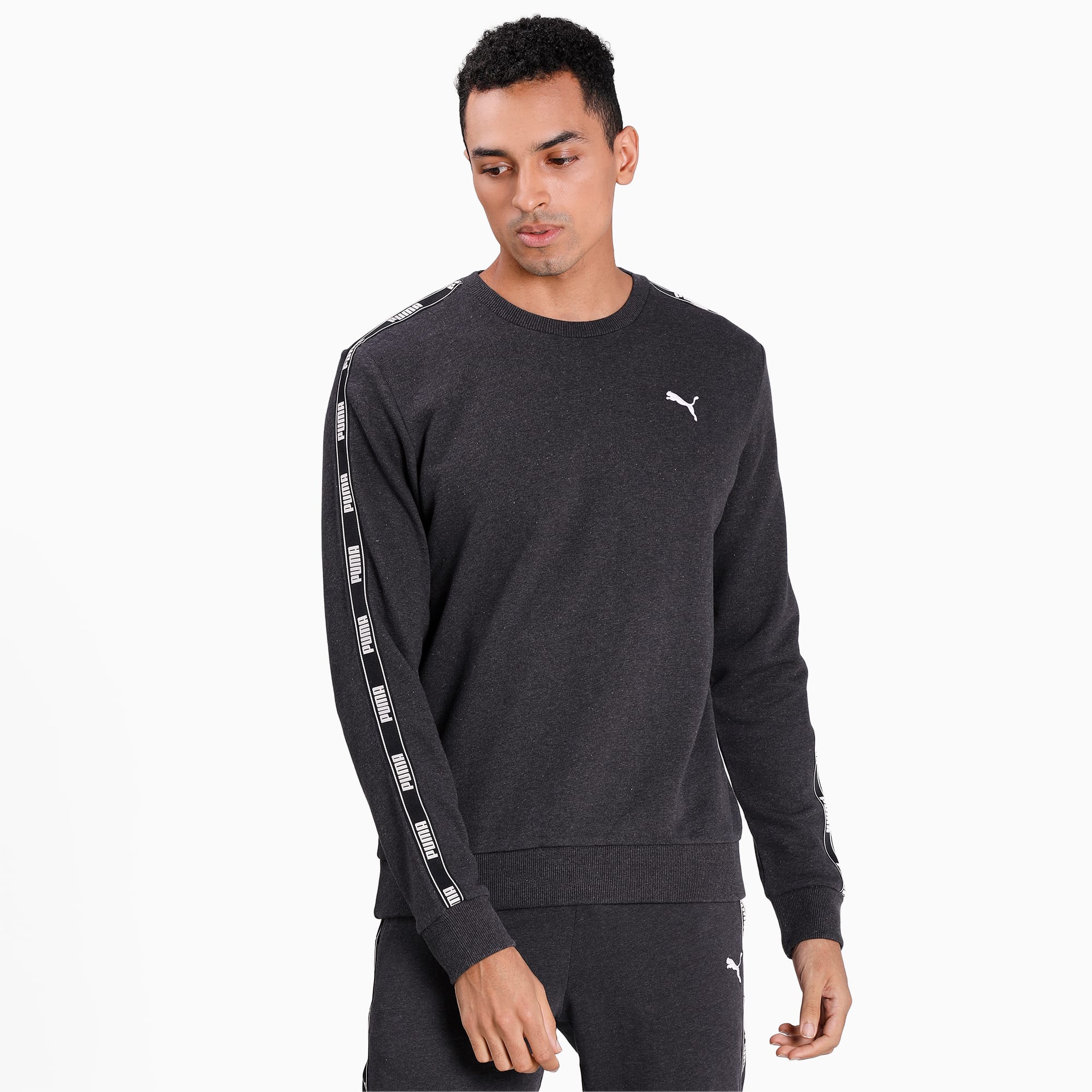 polvo guisante violín Tape Crew Neck Men's Sweatshirt | Dark Gray Heather | PUMA Lucky Size  Apparel | PUMA