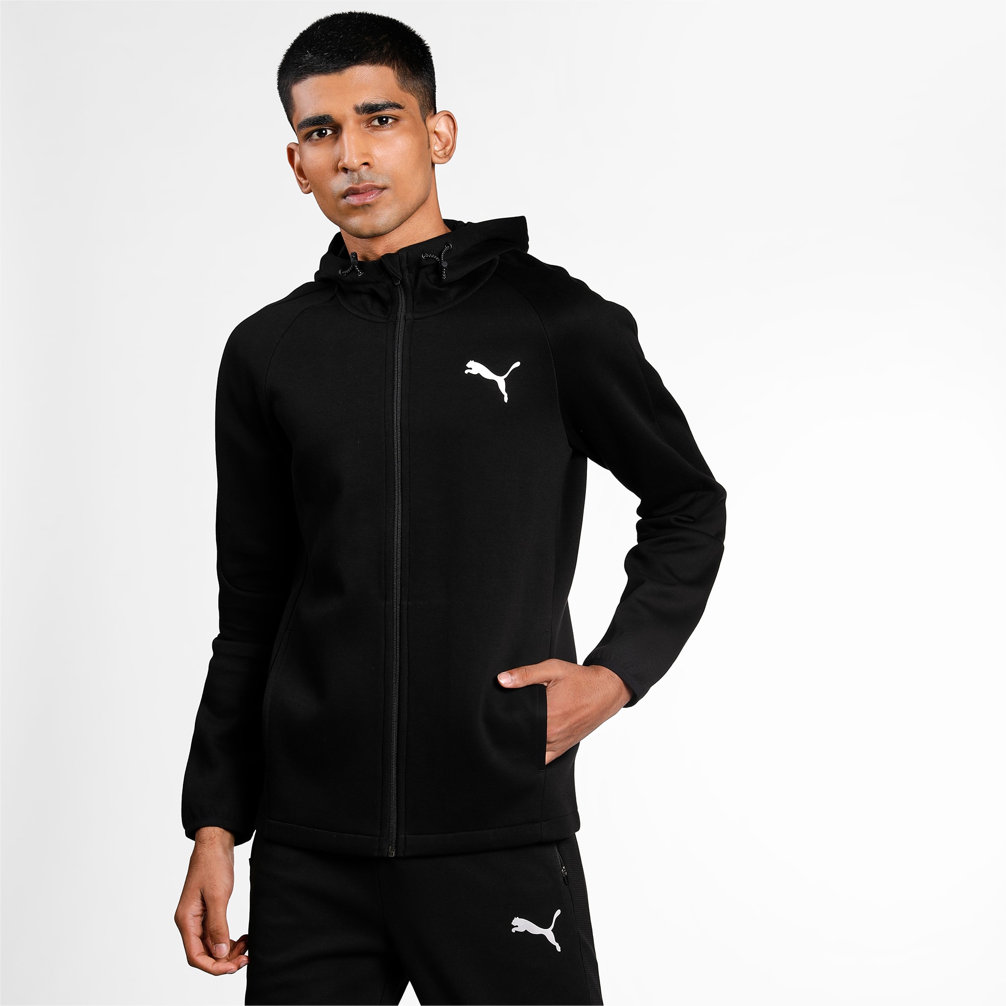 Evostripe Core Full-Zip Slim Fit Men's Hoodie | PUMA