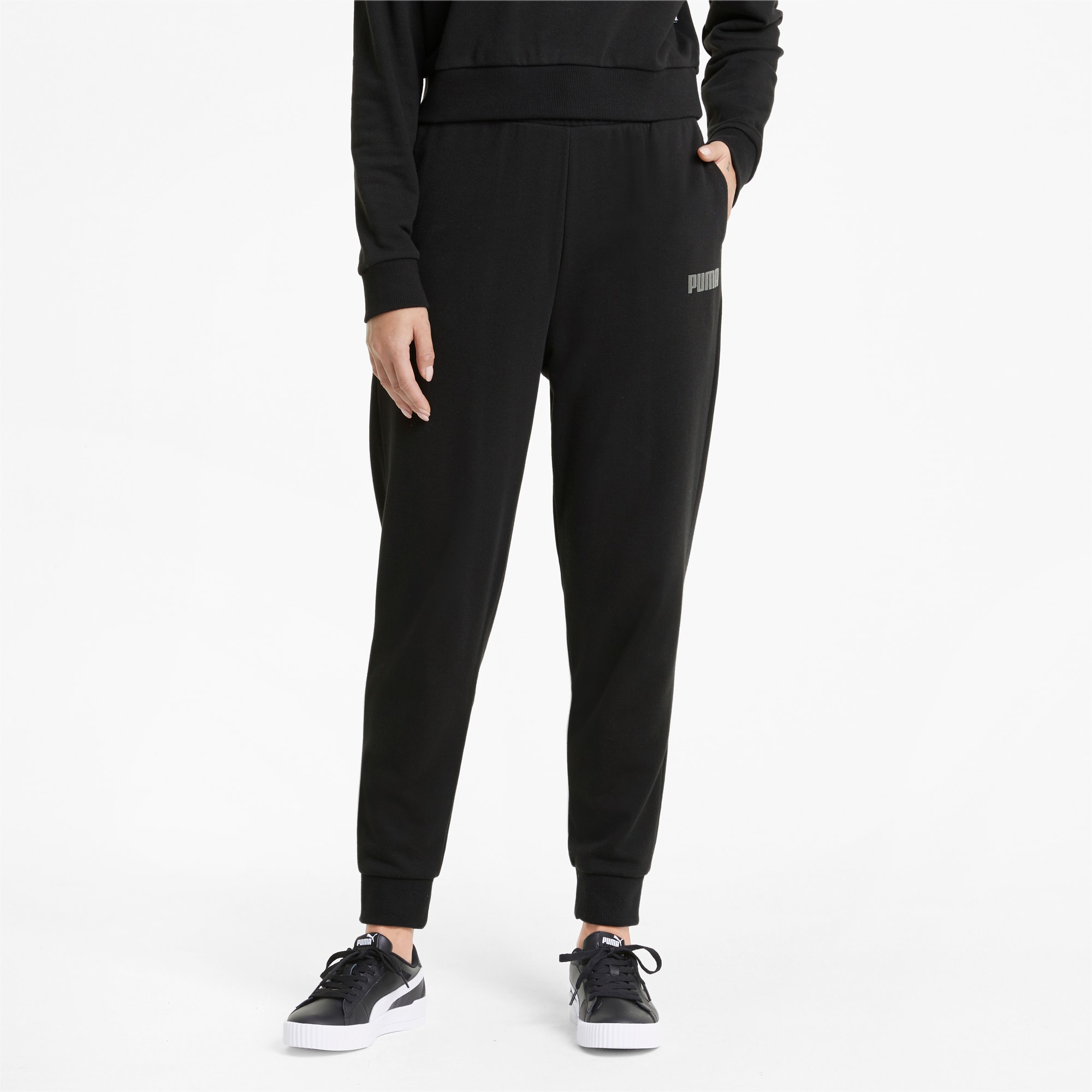 puma black joggers