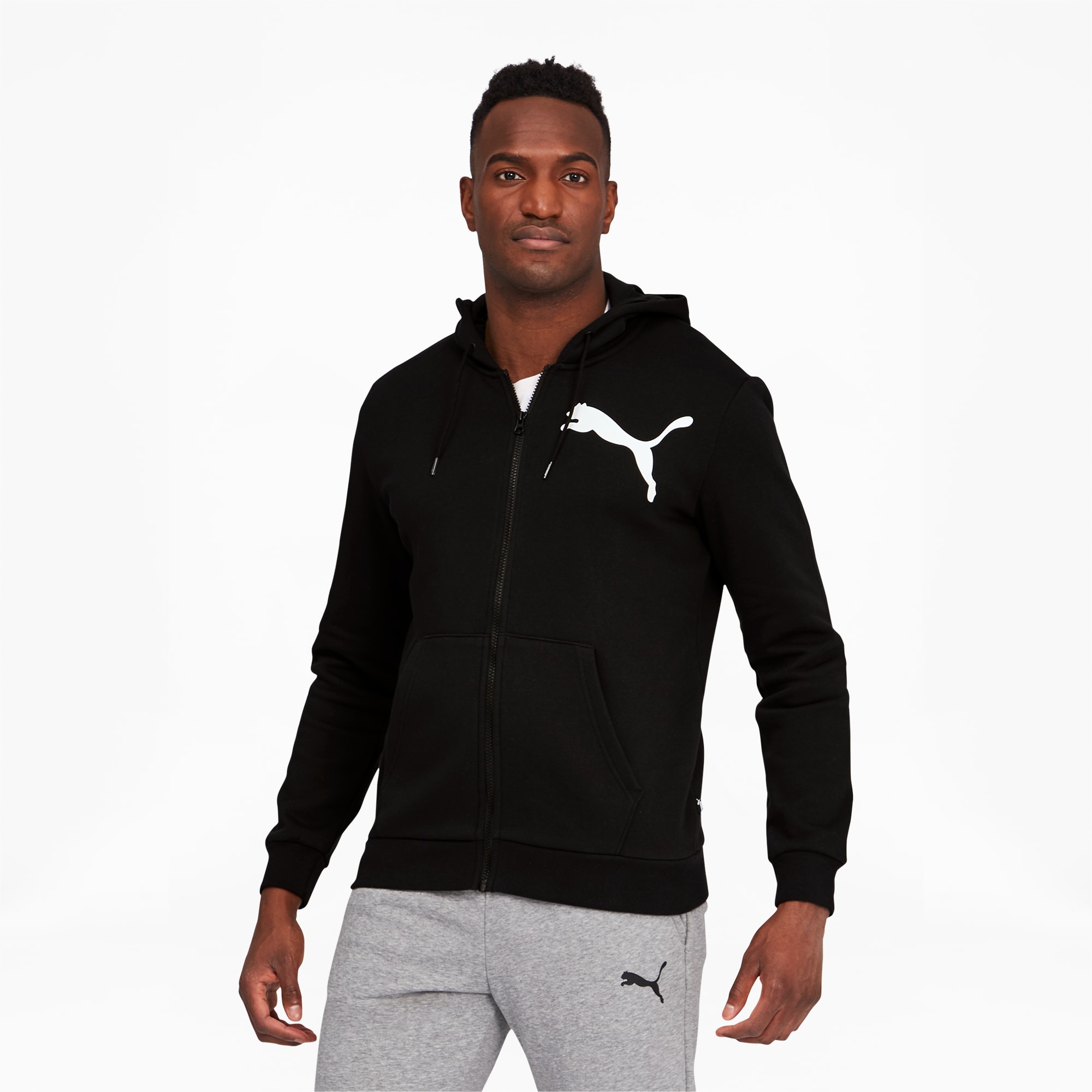 Big Logo Men's Full Zip Back Hoodie