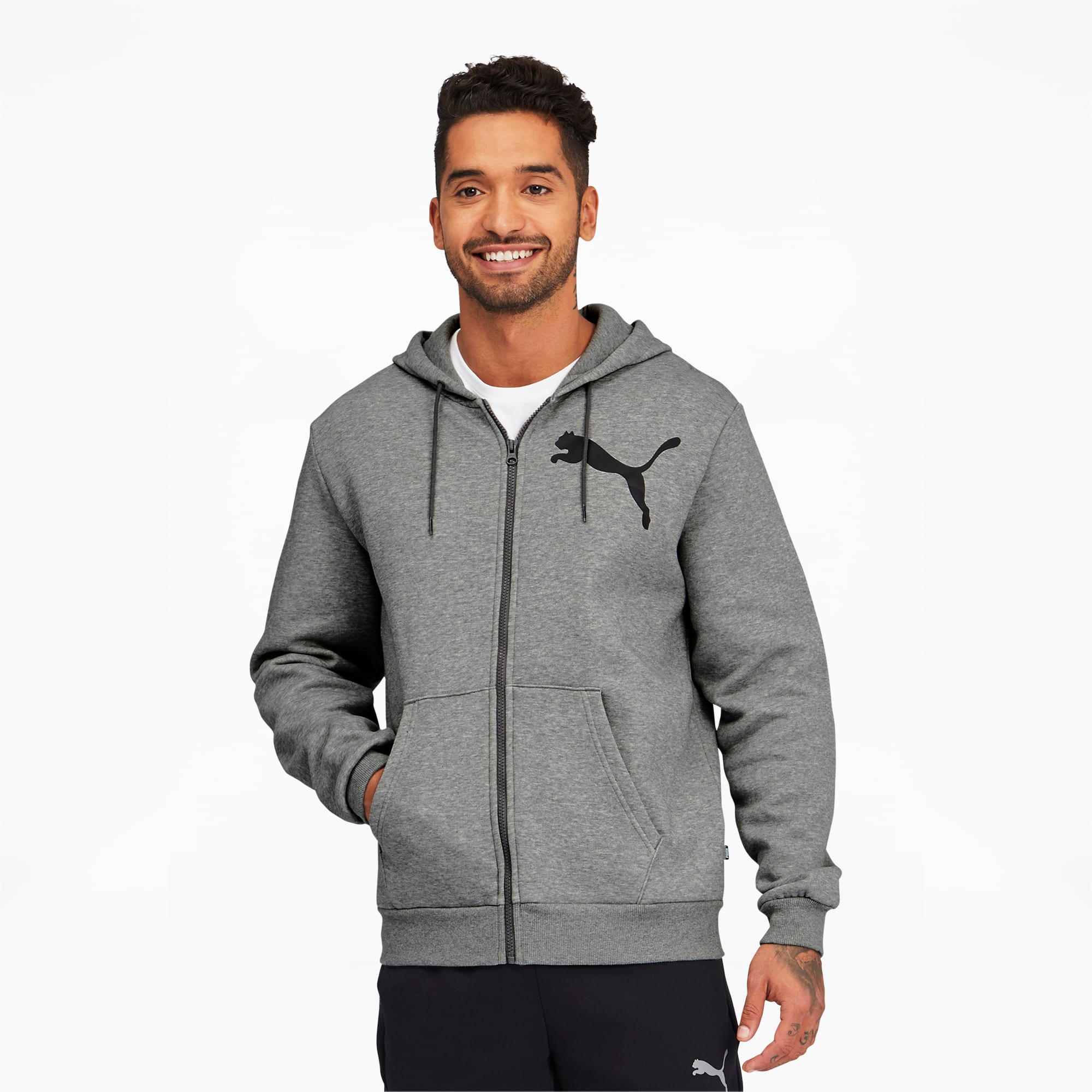 Big Logo Men S Full Zip Back Hoodie Puma Us