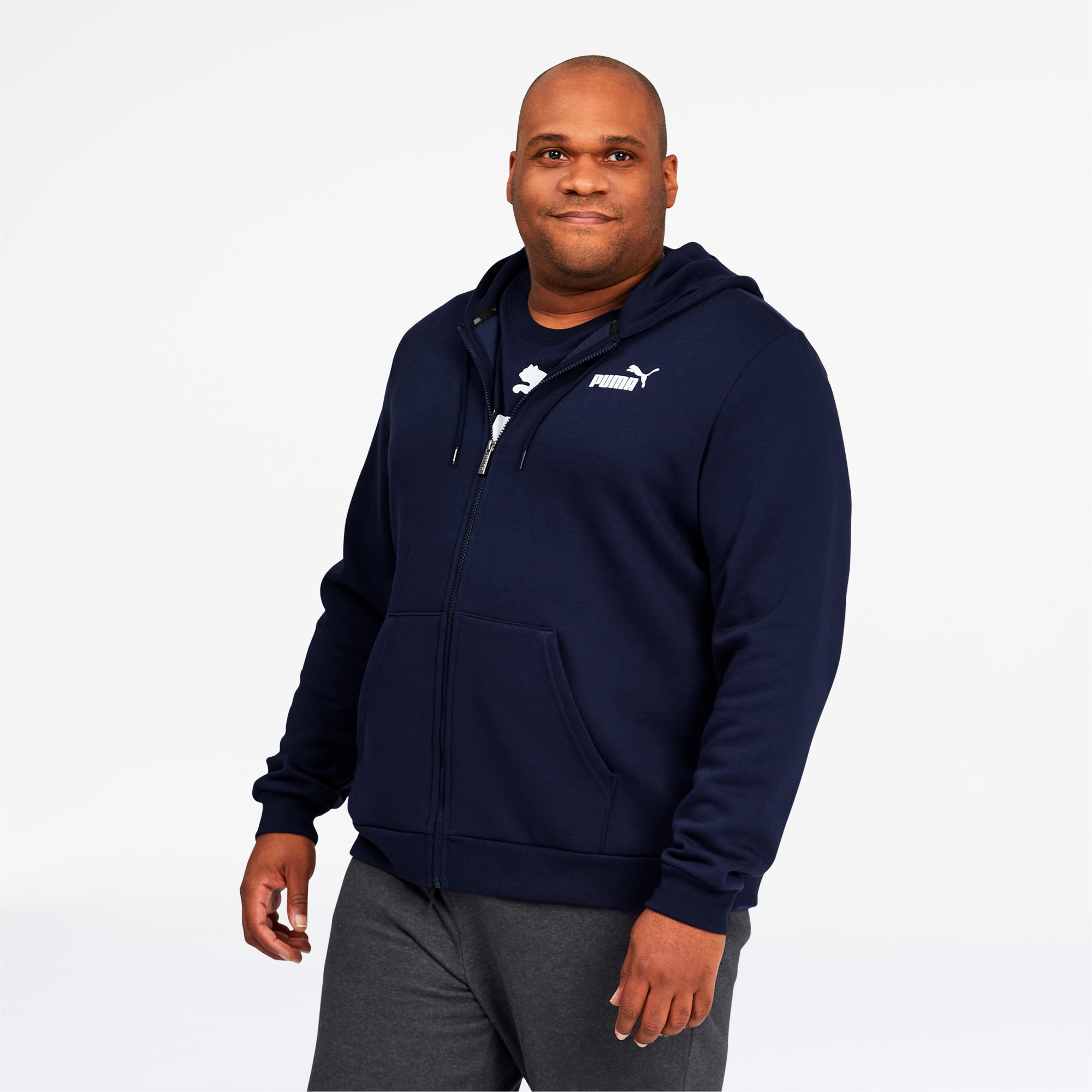 Essentials Men s Full Zip Hoodie BT PUMA