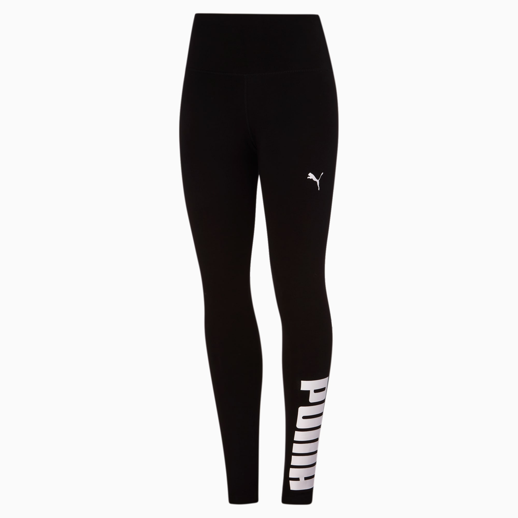 Seamless sports leggings in all-over print, black, Puma