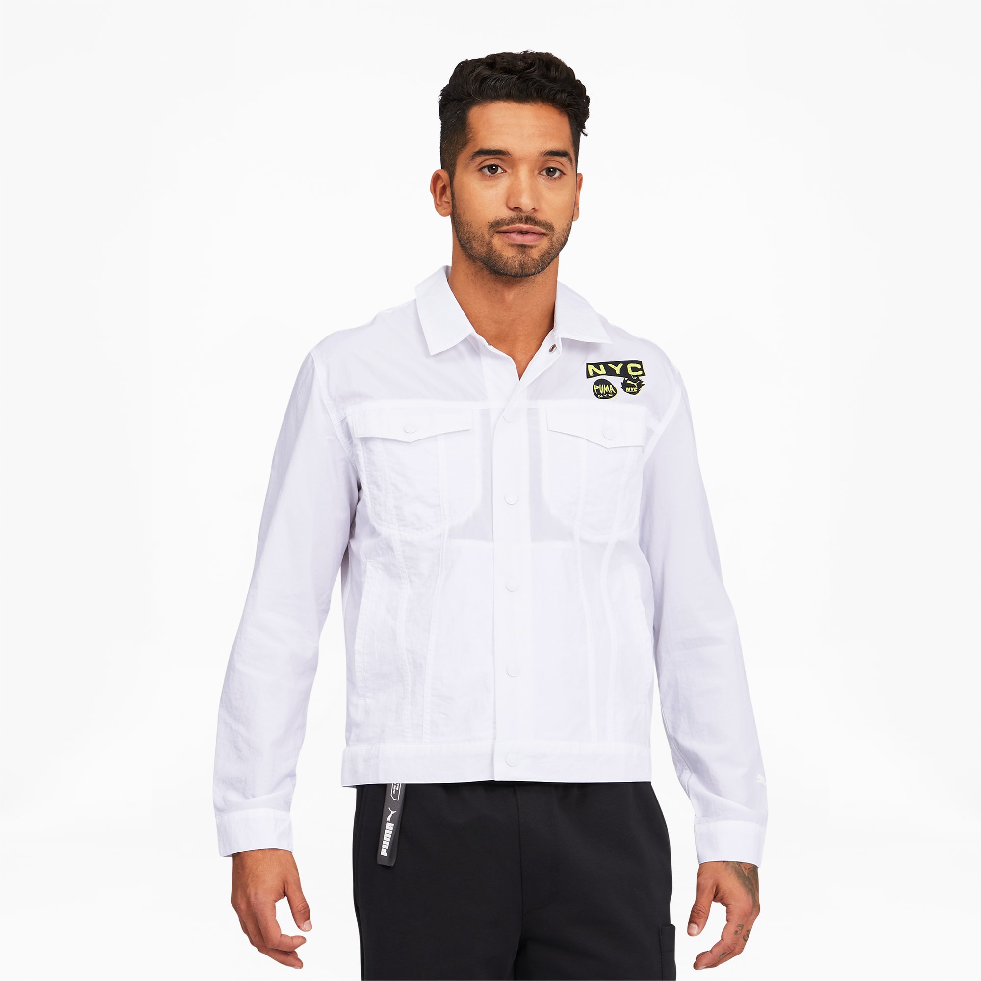 mens white trucker jacket