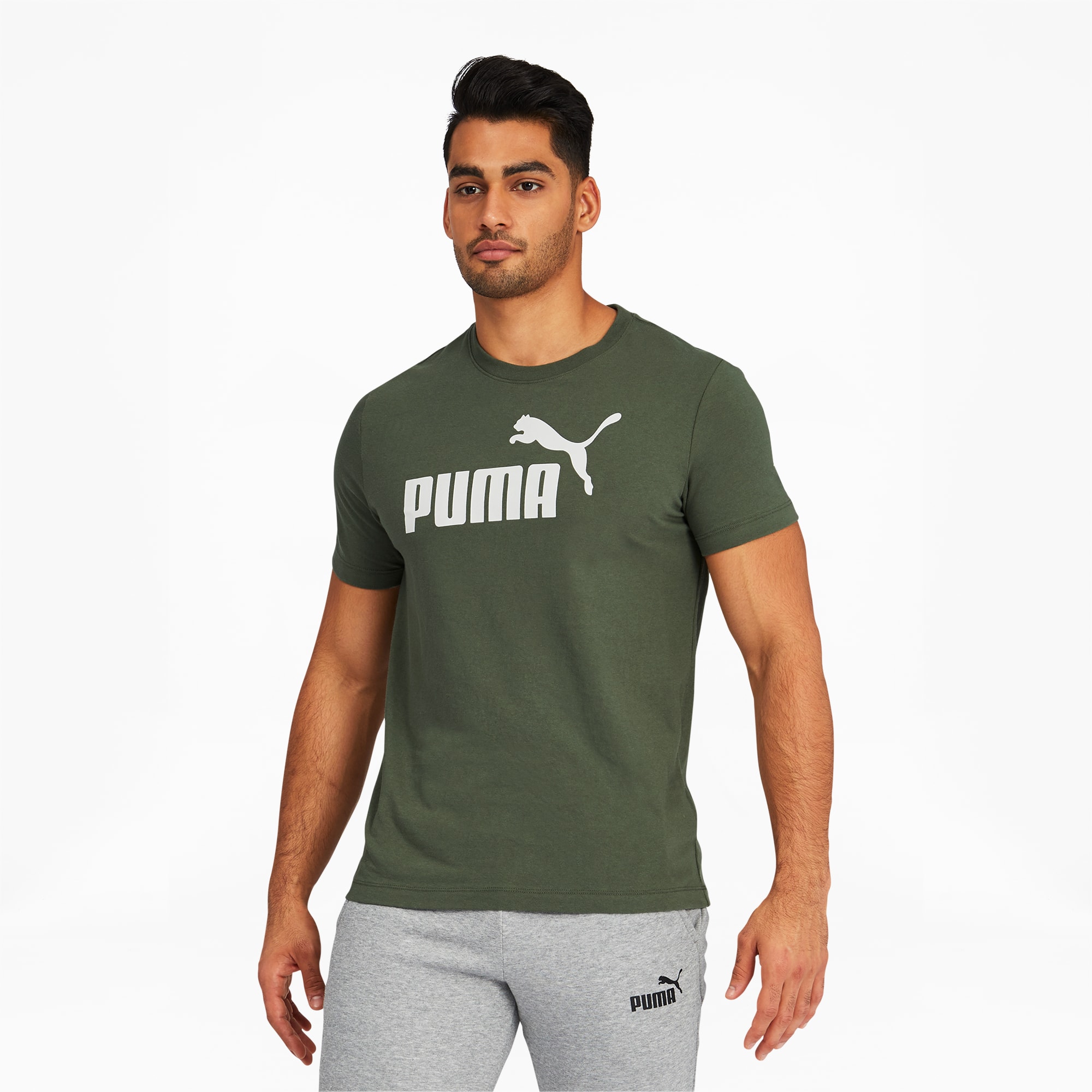 Puma Essentials logo bralette in grey