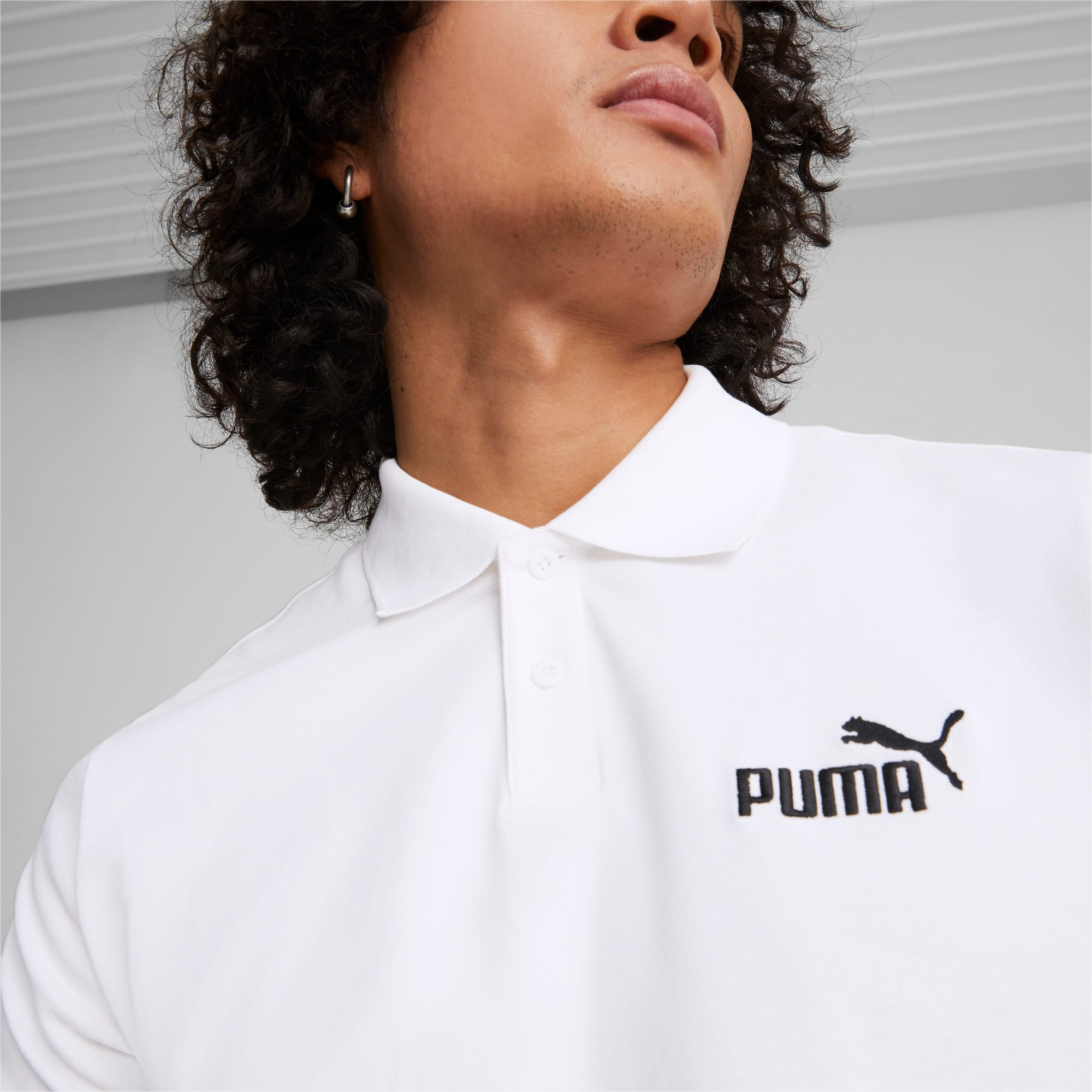 Essentials Pique Men's Polo Shirt | Puma White | PUMA Shop All Puma | PUMA