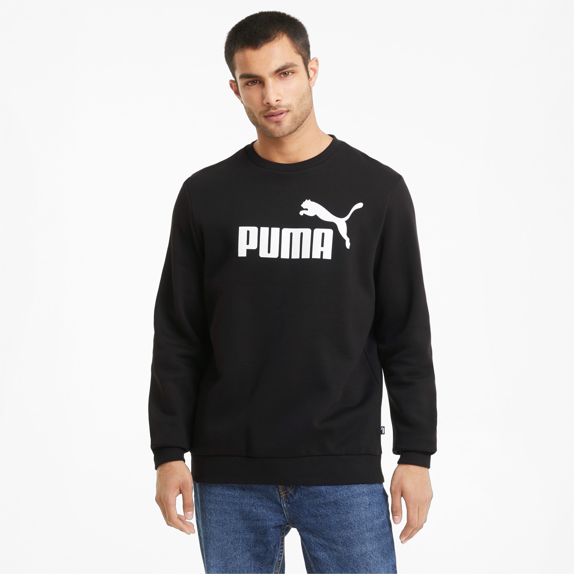 Essentials Logo Neck Men's Sweater | PUMA