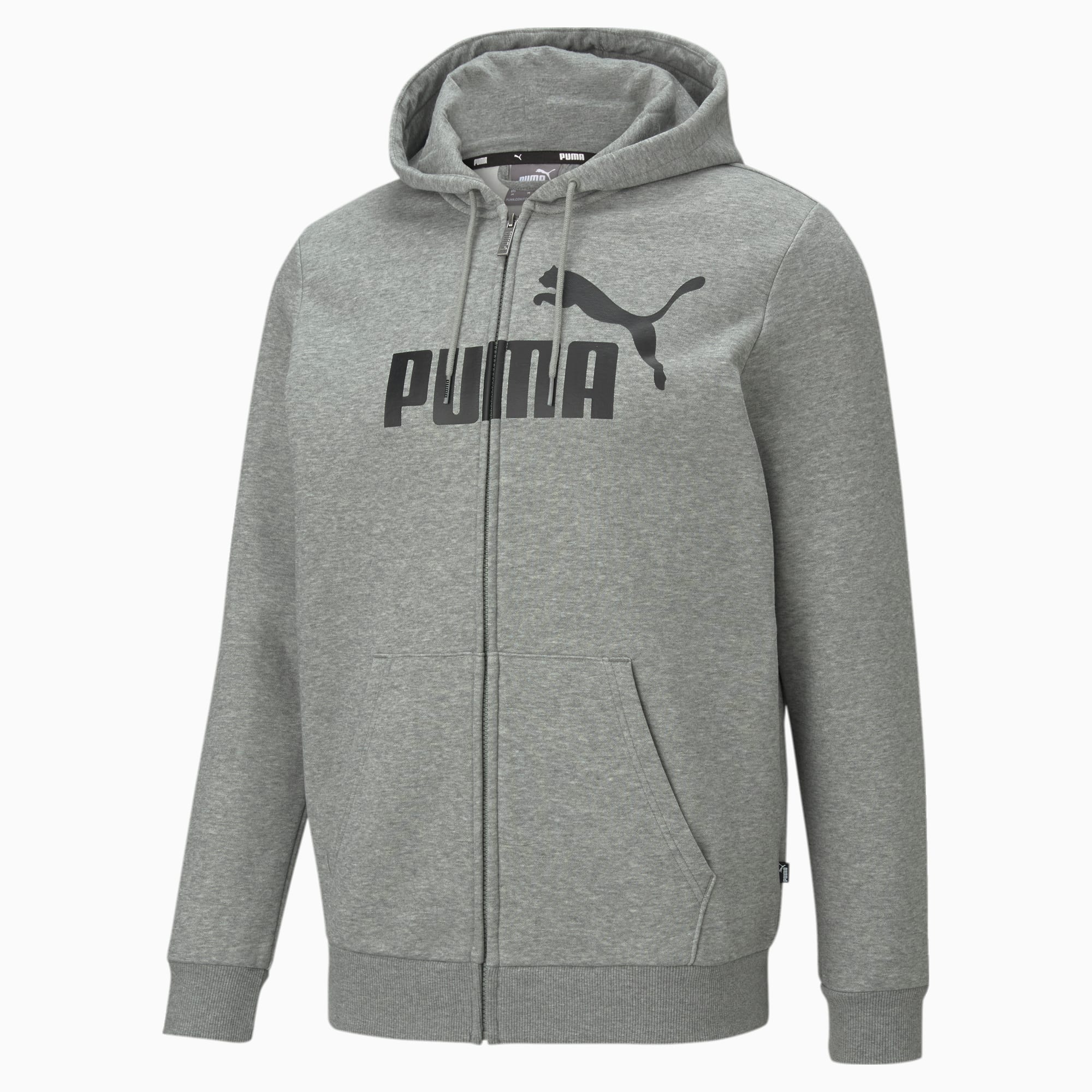 Grey puma zip up hoodie cheap