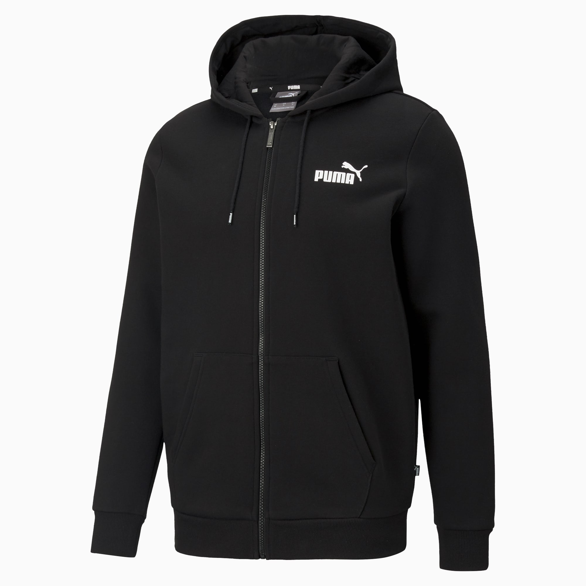 Puma Men s Essentials Full Zip Logo Hoodie Men Black Small