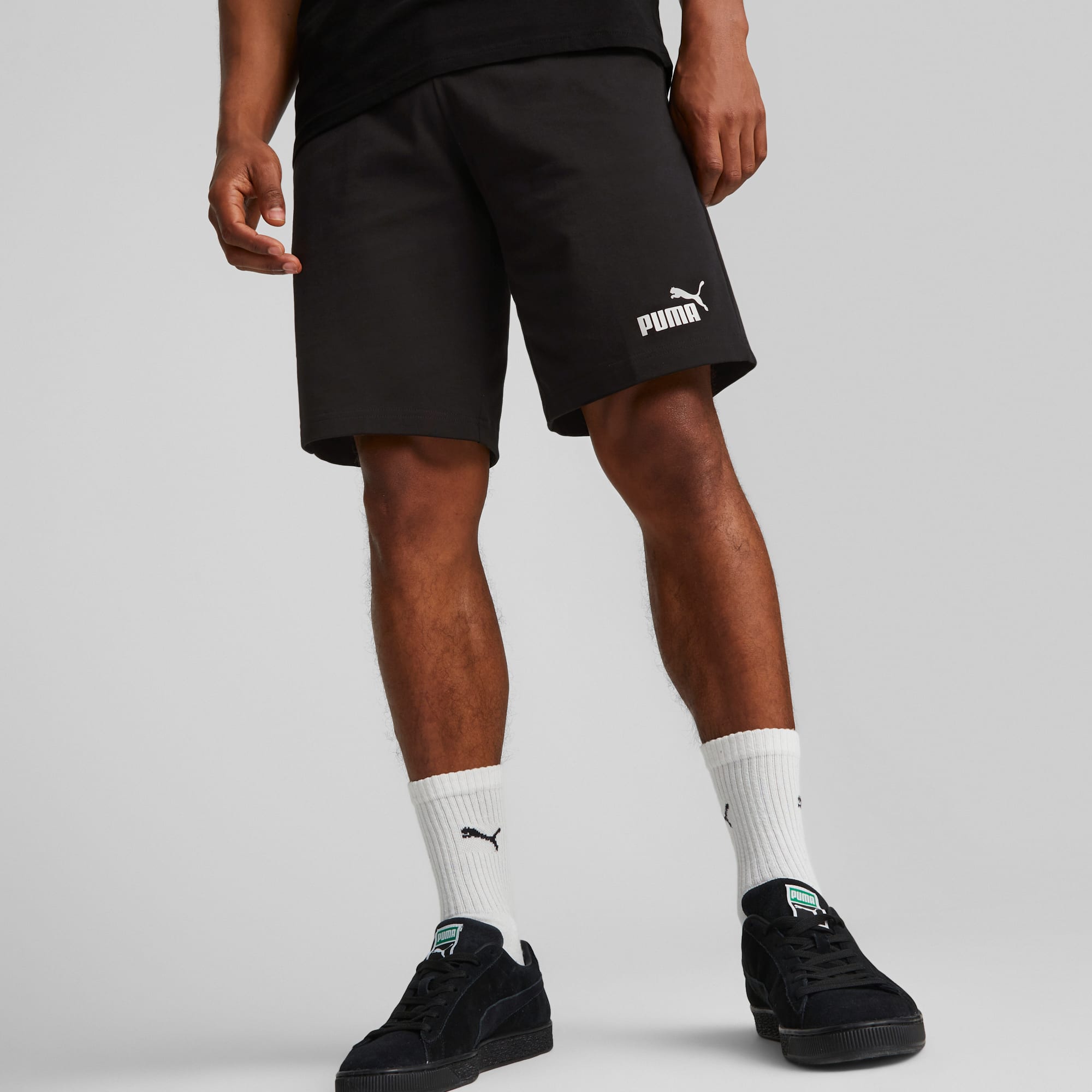 Essentials Jersey Men's Shorts | Puma Black | PUMA Shop All Puma | PUMA