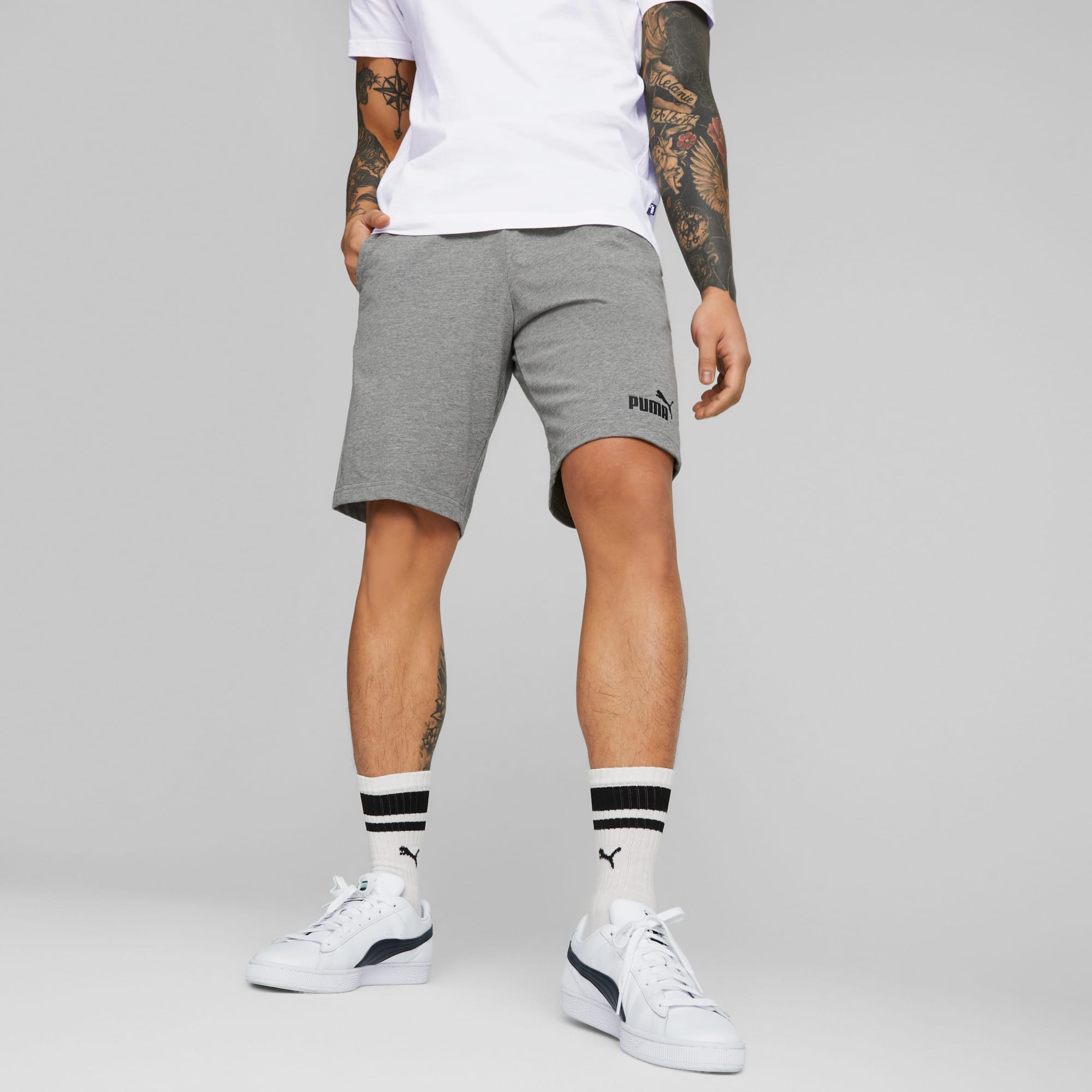 Men's Cotton Essential Shorts - Grey